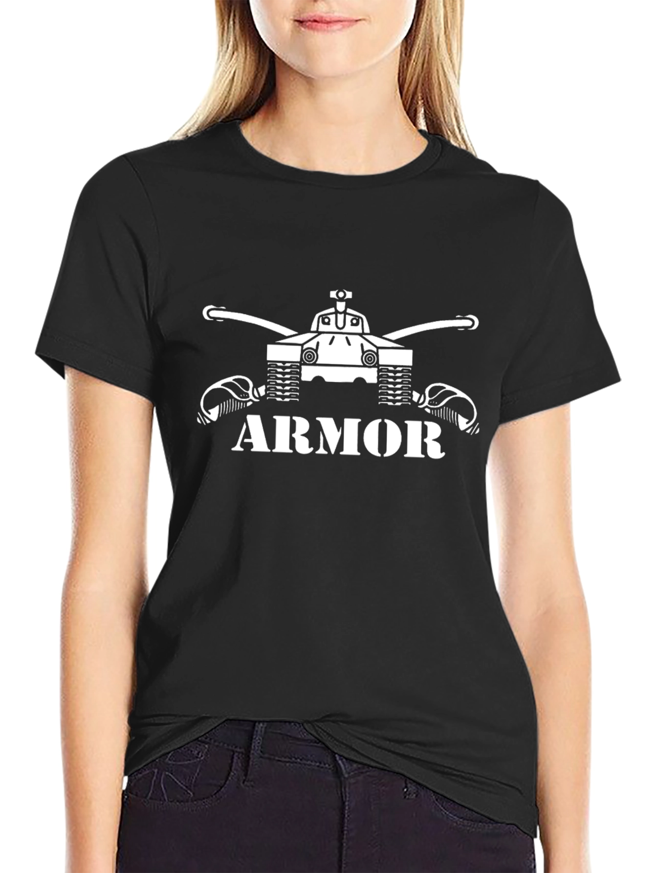 Armor Tank Graphic Tee - Military Style T-Shirt