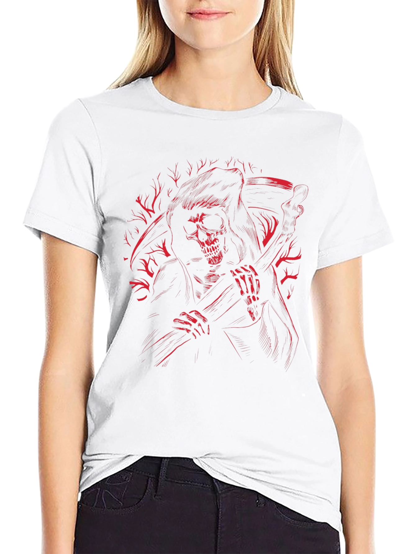 Grim Reaper Graphic Tee - Dark Humor T-Shirt