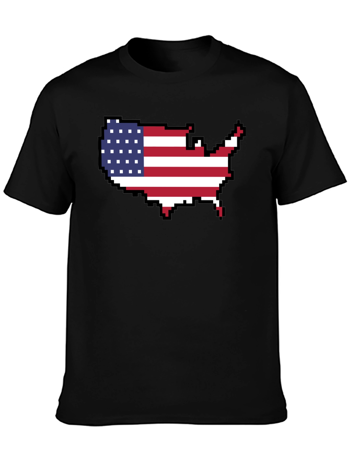 USA Pixel Flag Map T-Shirt