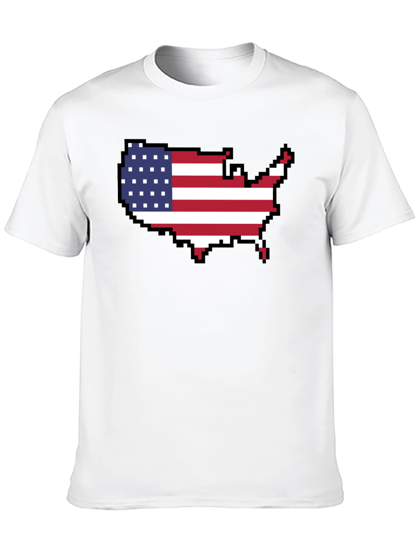 USA Pixel Flag Map T-Shirt