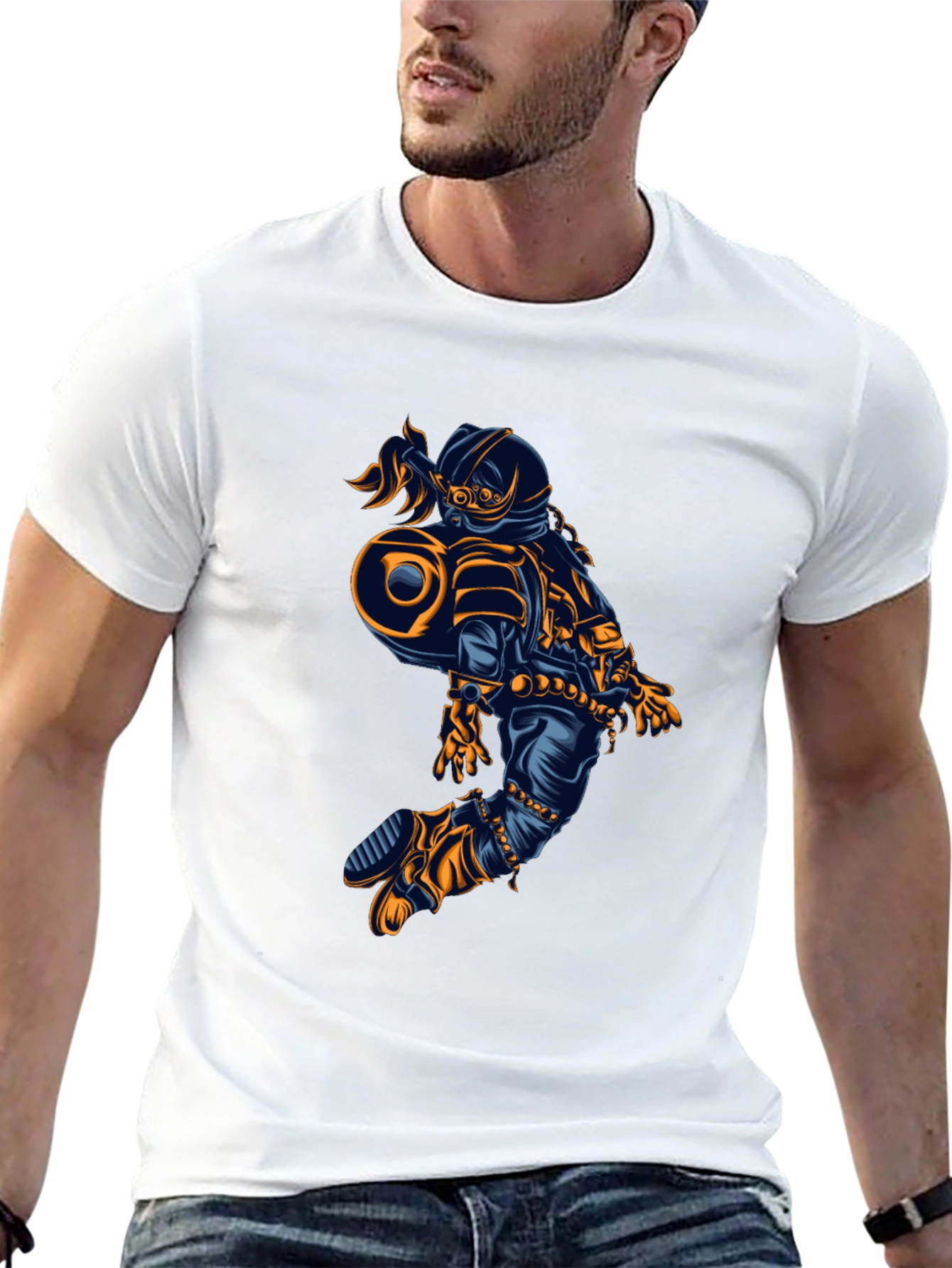 Astronaut Graphic Tee - Cool Space Design