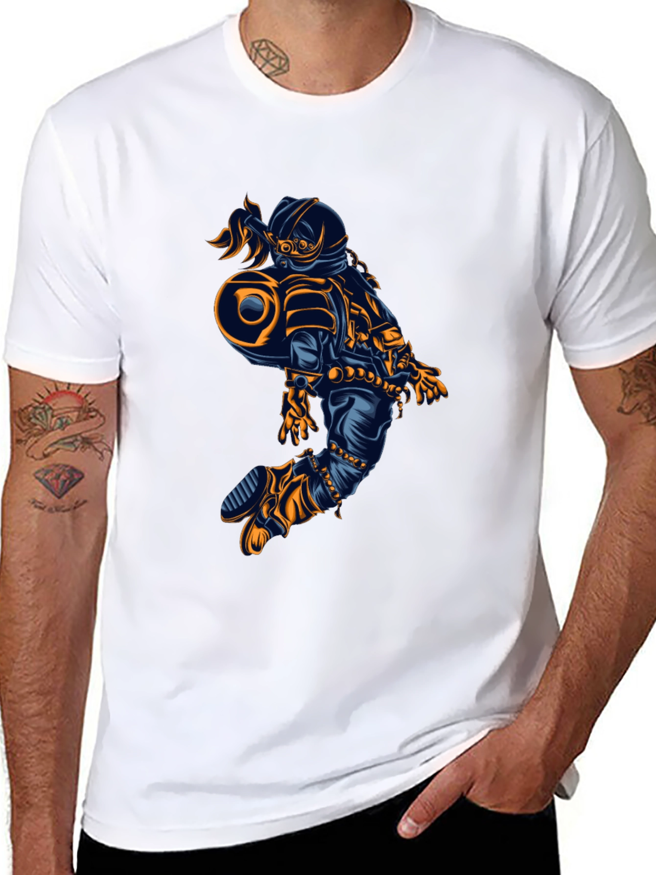 Astronaut Graphic Tee - Cool Space Design