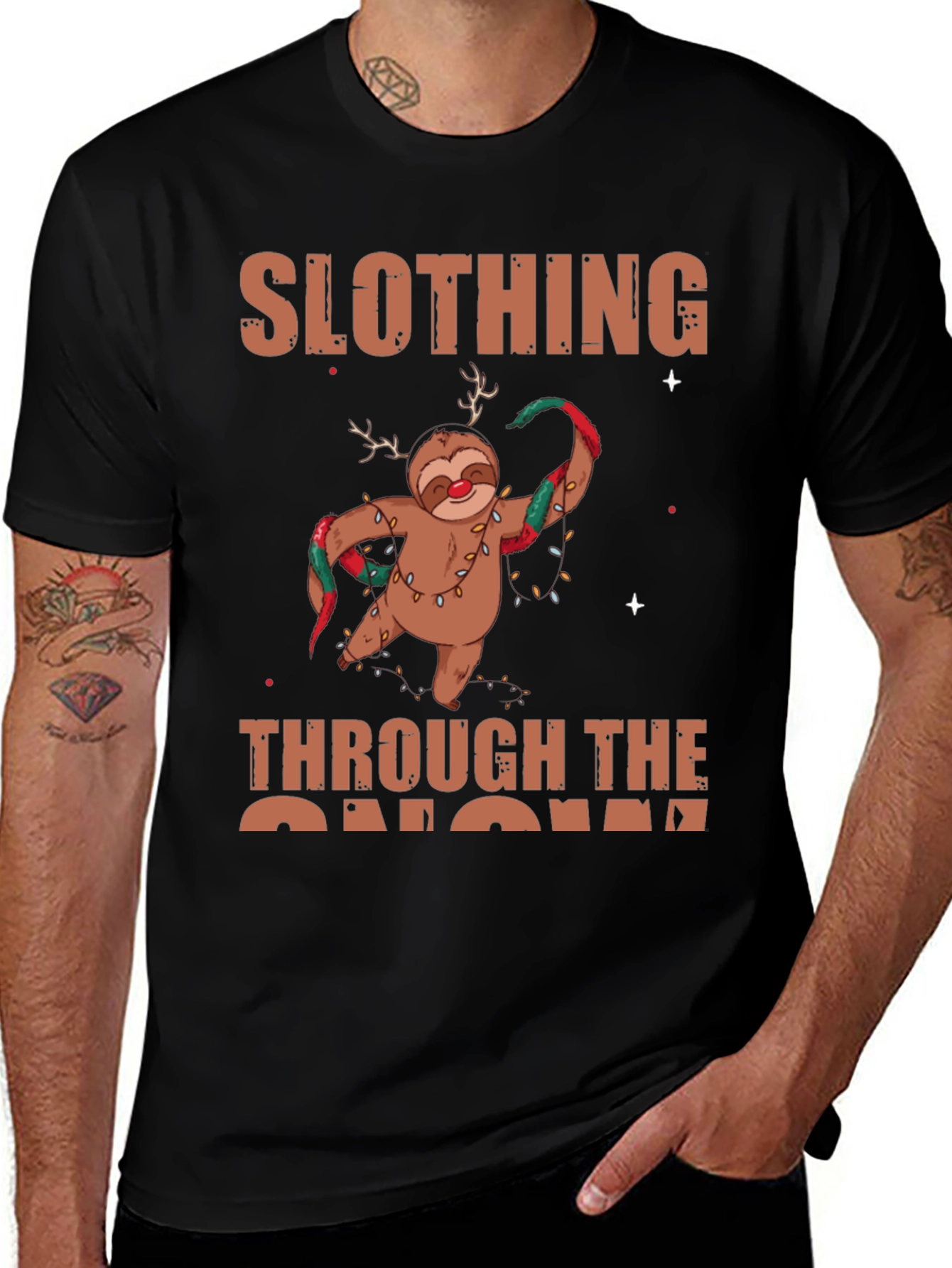 Slothing Through The Snow Christmas T-Shirt