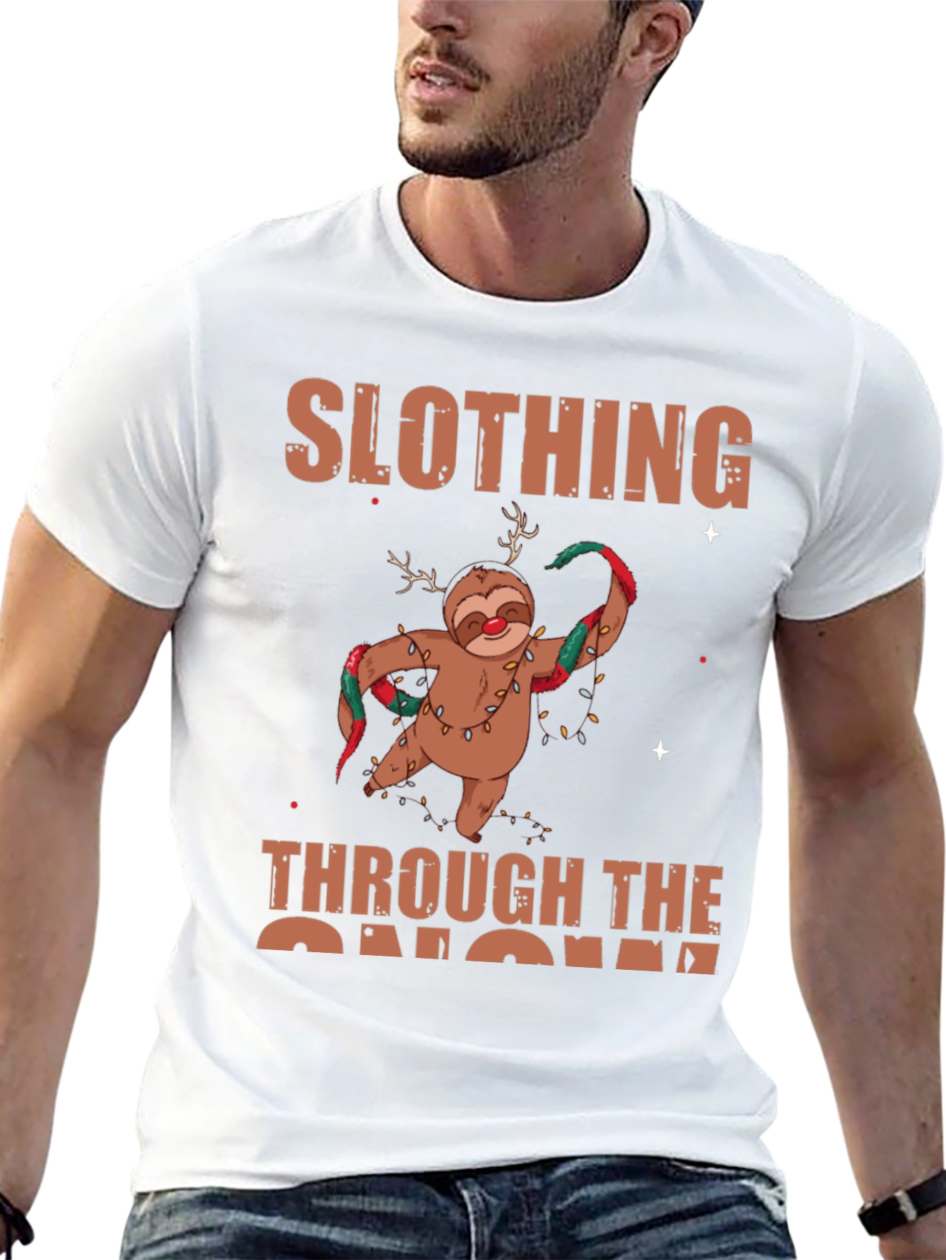 Slothing Through The Snow Christmas T-Shirt