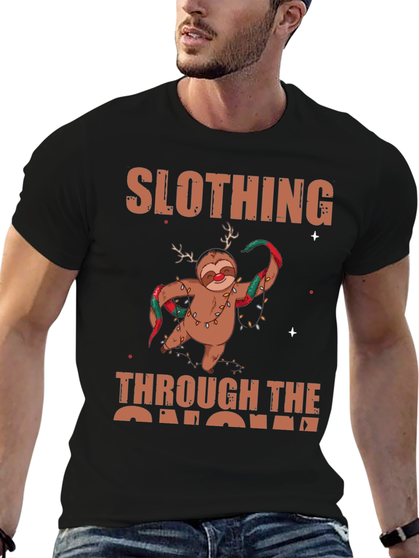 Slothing Through The Snow Christmas T-Shirt