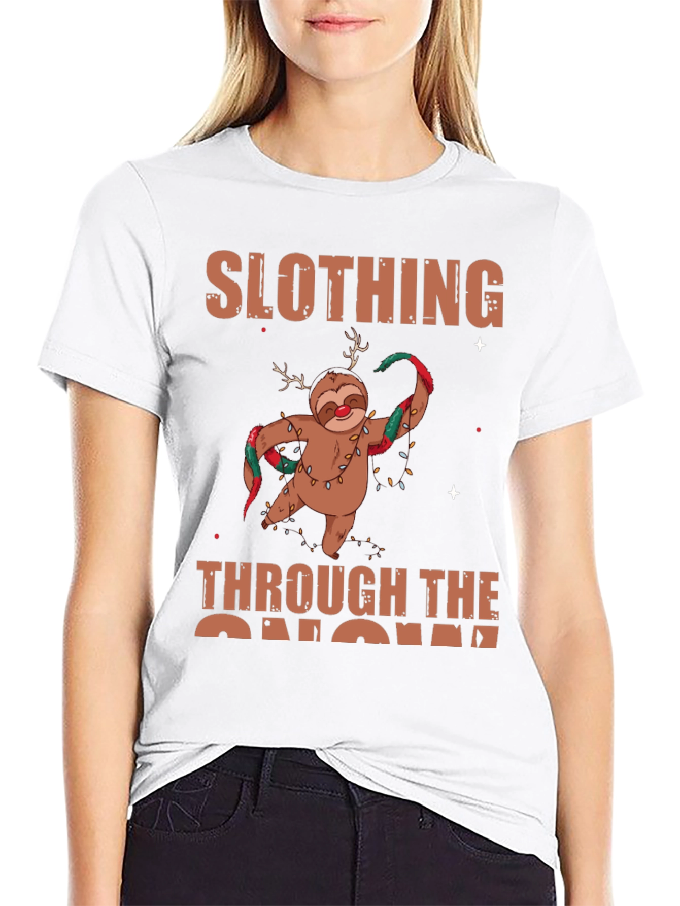 Slothing Through The Snow Christmas T-Shirt