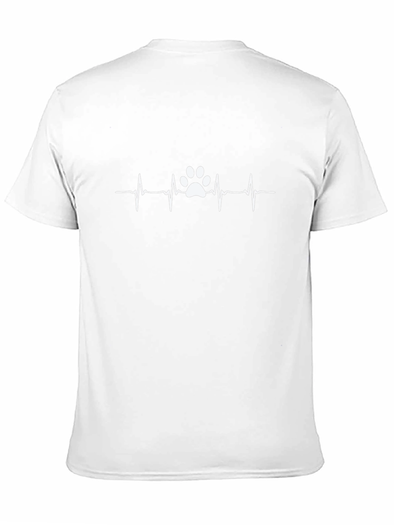 Dog Paw Heartbeat T-Shirt - Black