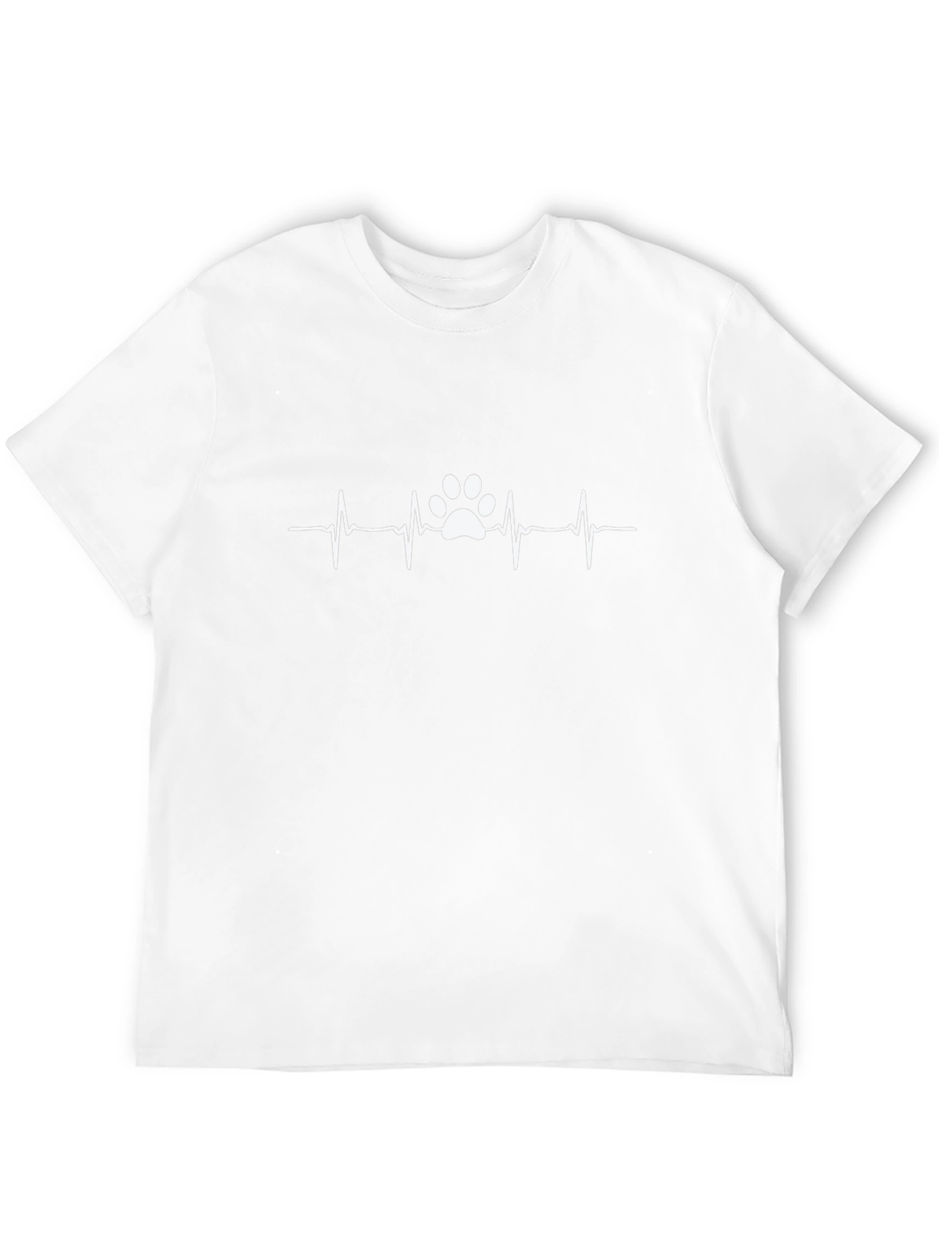 Dog Paw Heartbeat T-Shirt - Black