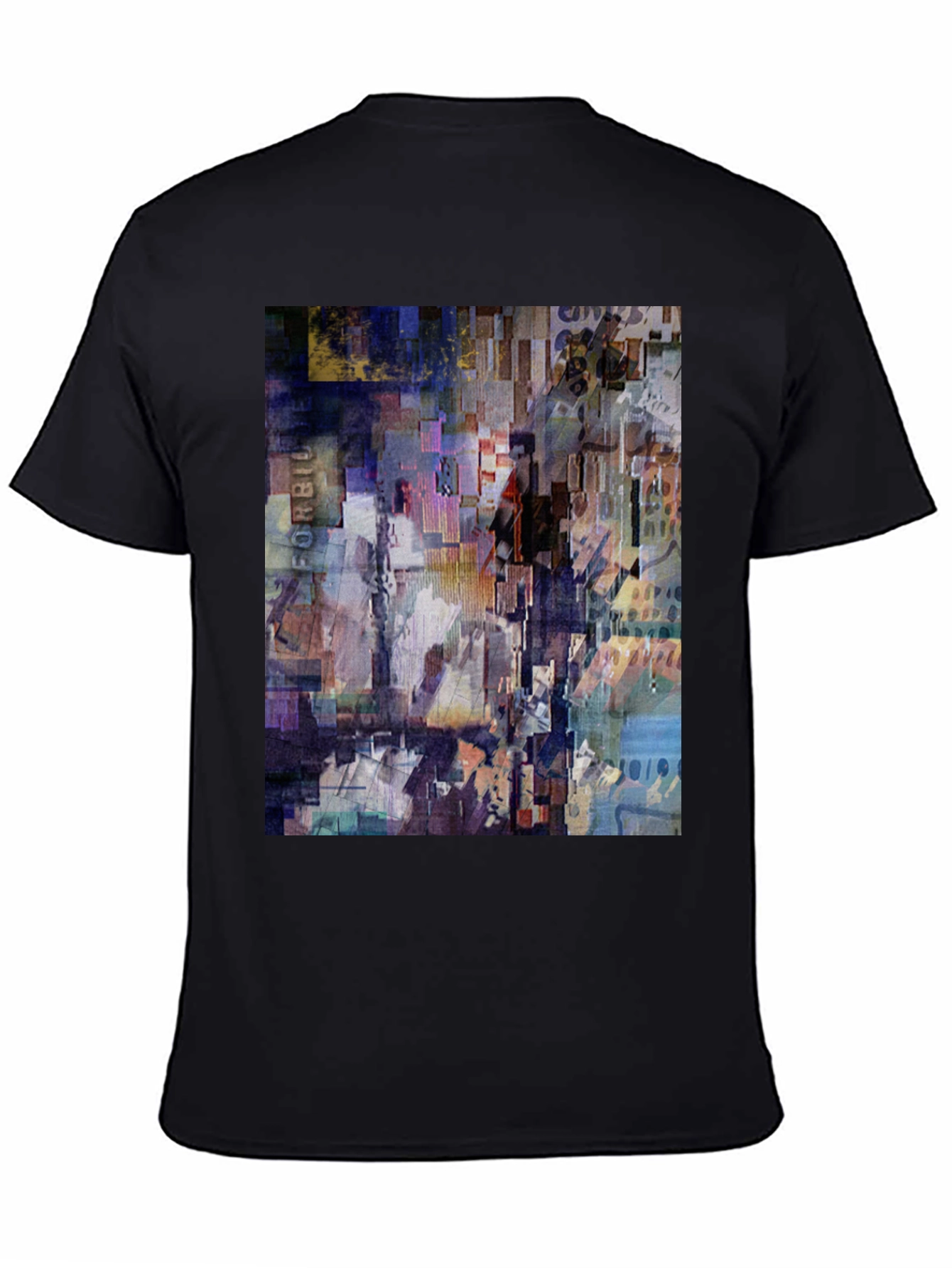Abstract Art Print Black T-Shirt