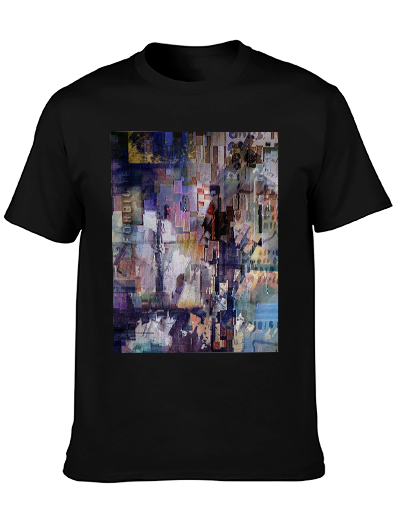 Abstract Art Print Black T-Shirt