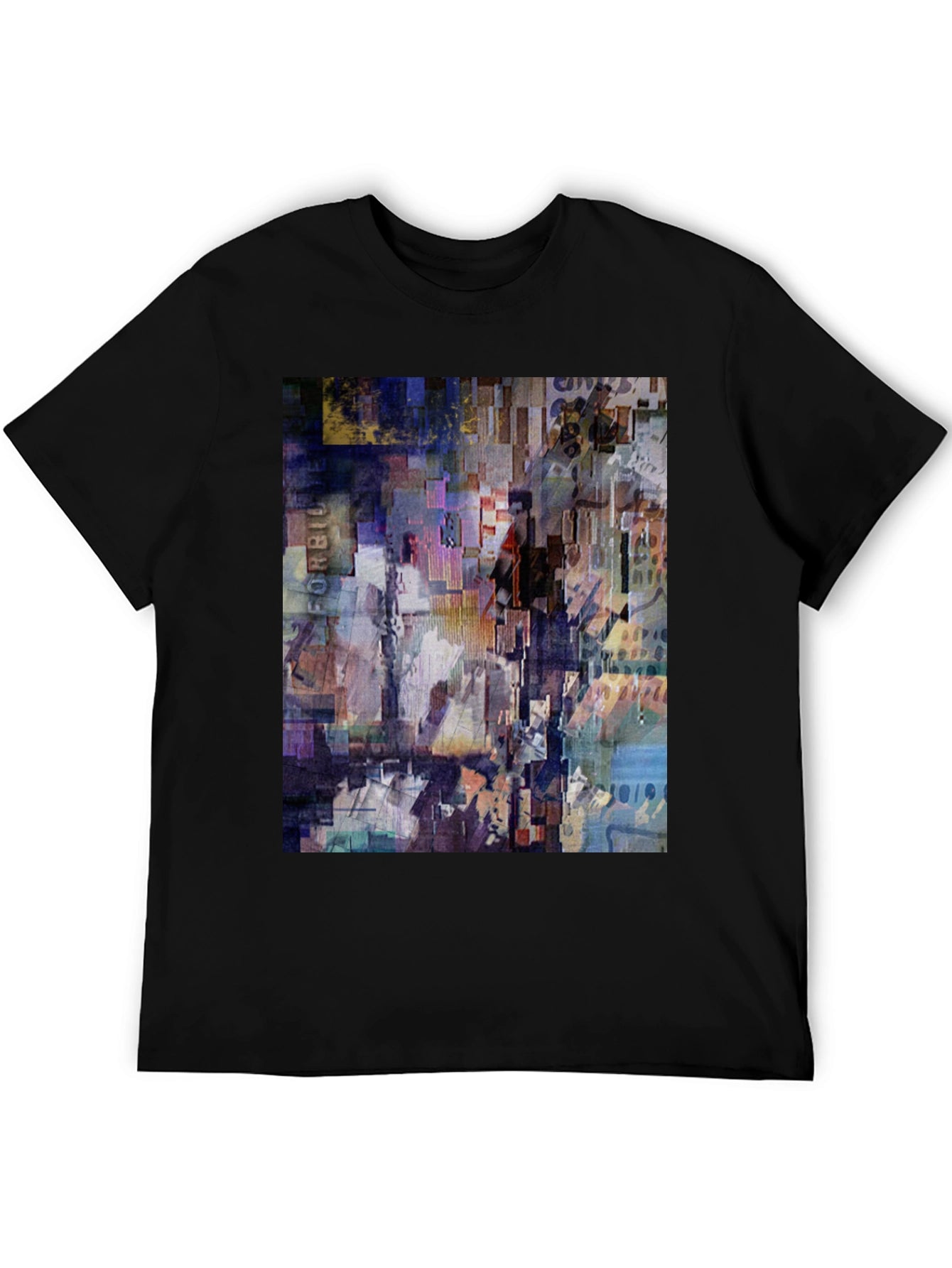 Abstract Art Print Black T-Shirt