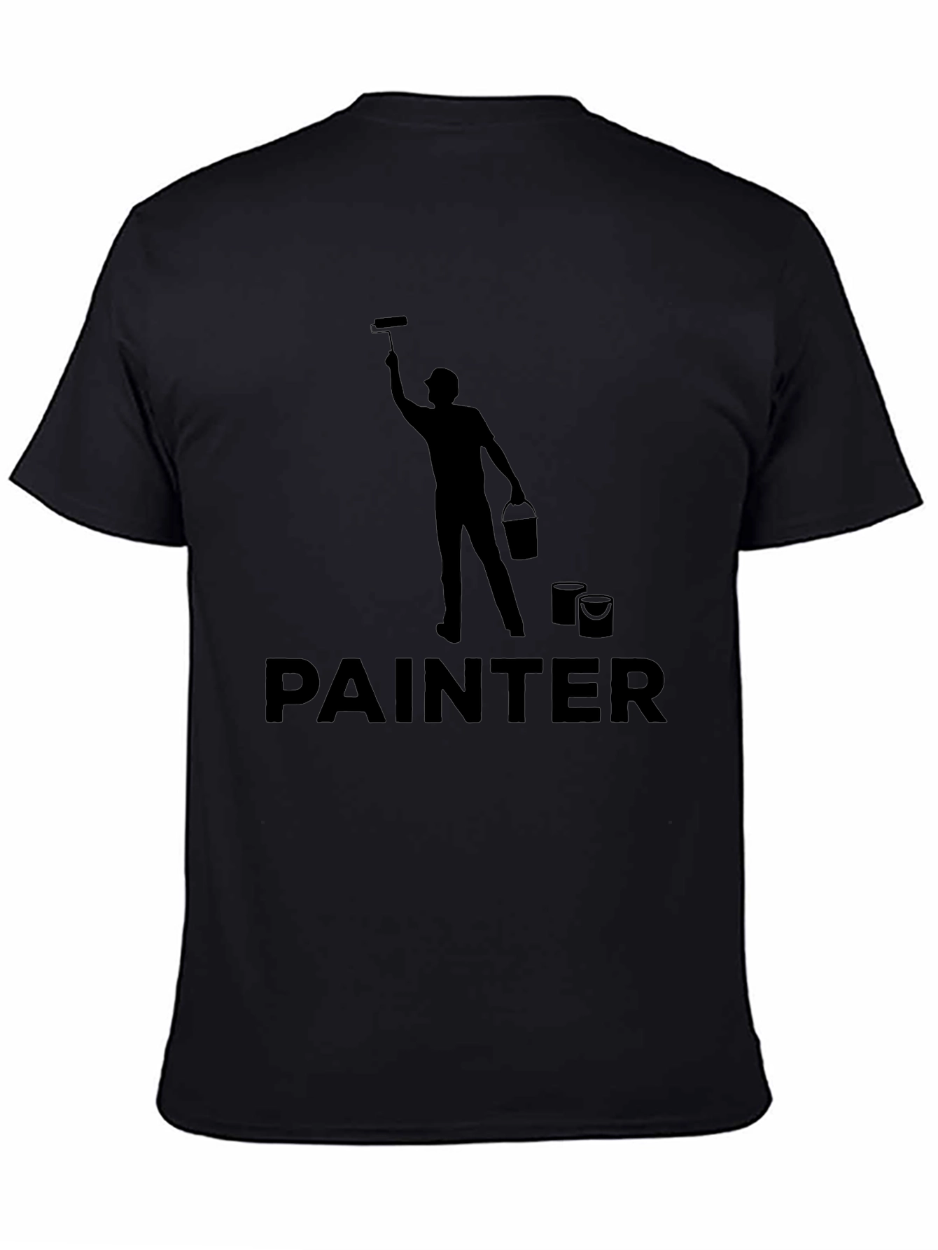 Painter Graphic T-Shirt - Black Crew Neck Tee