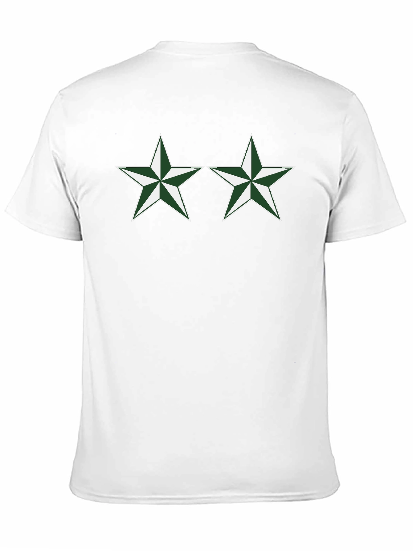 Black T-Shirt with Green Star Design