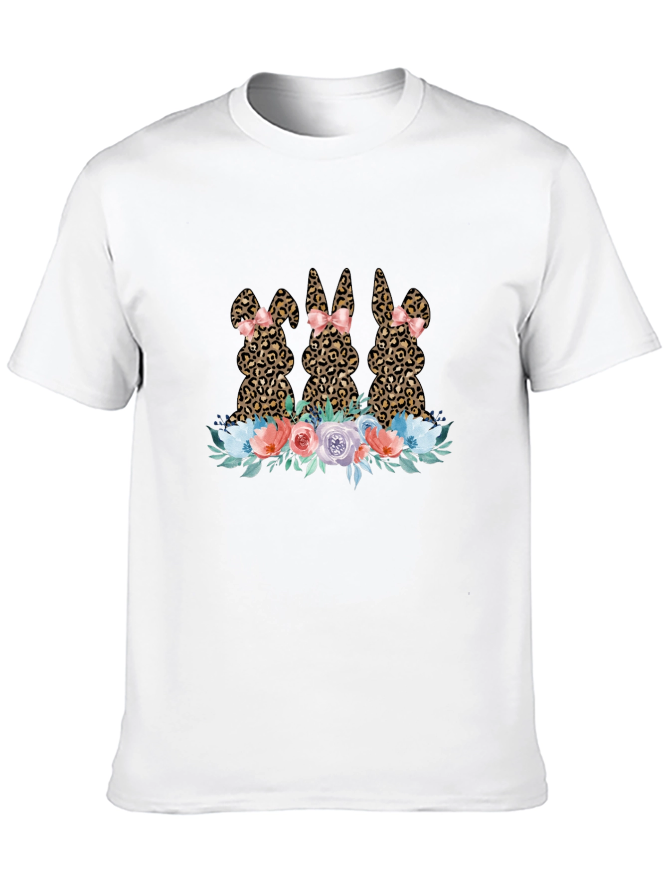 Leopard Bunny Floral T-Shirt