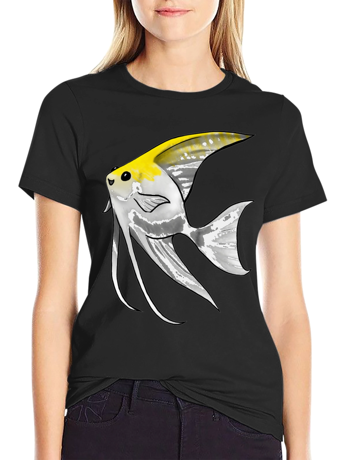 Angelfish Graphic Tee - Unique Fish Design