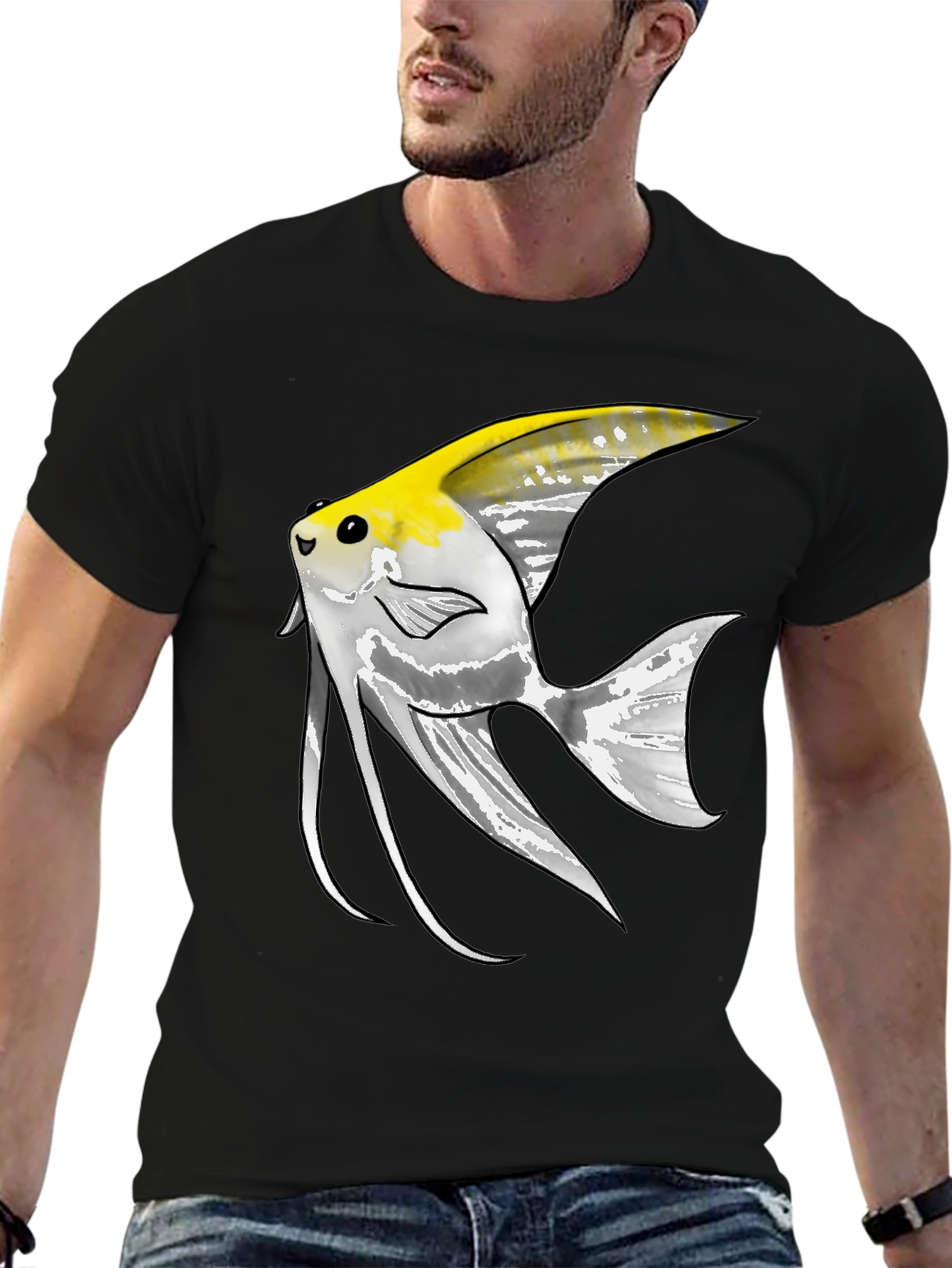 Angelfish Graphic Tee - Unique Fish Design