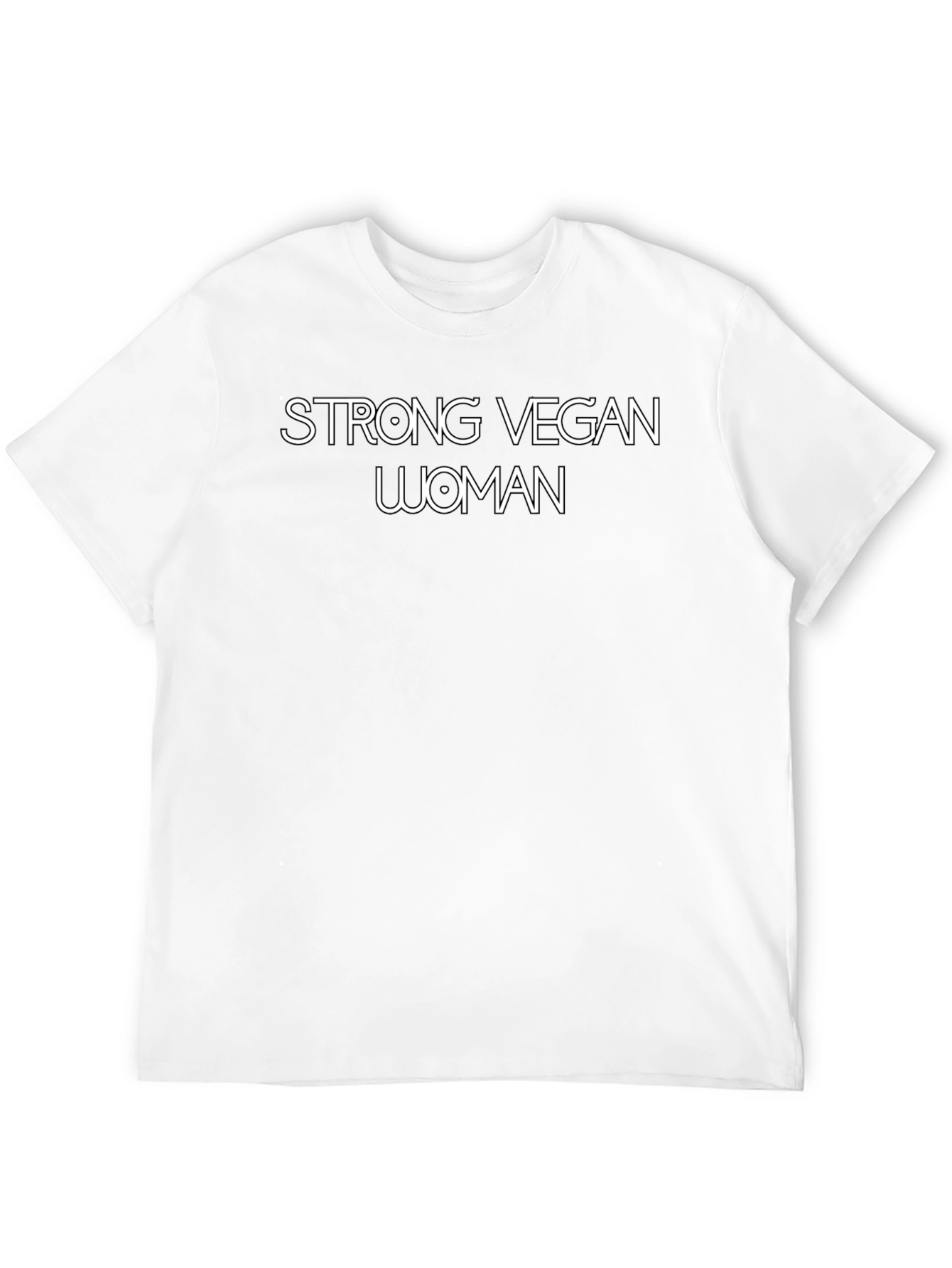 Strong Vegan Woman T-Shirt - Black