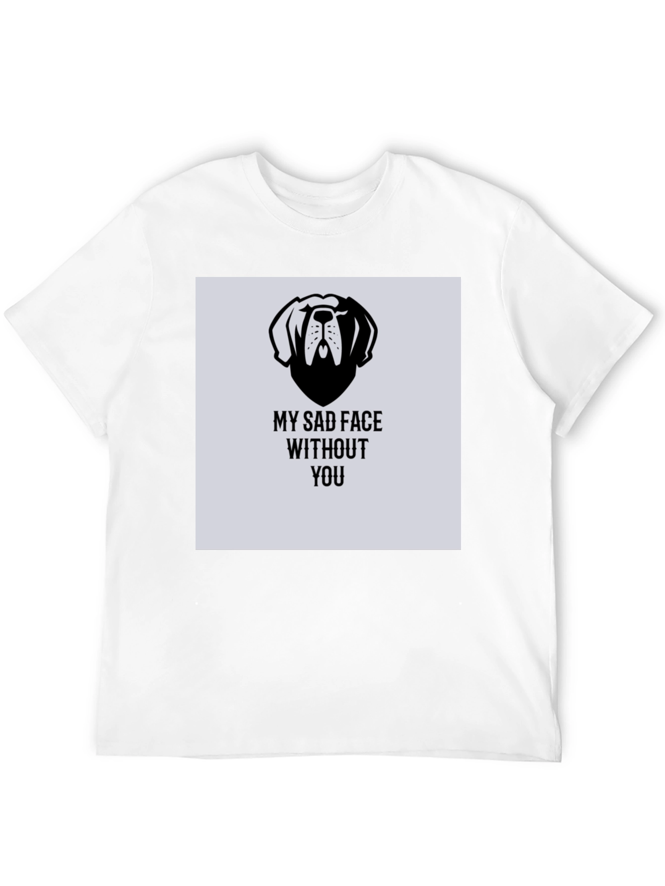 Sad Dog Graphic T-Shirt - Black