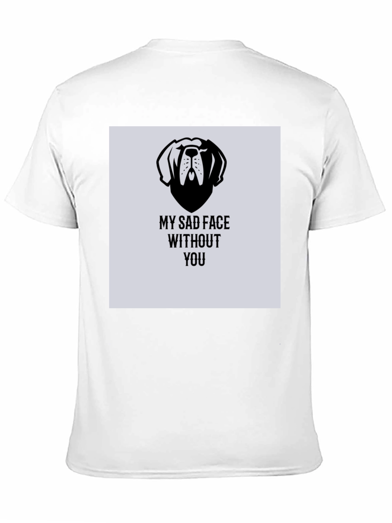 Sad Dog Graphic T-Shirt - Black