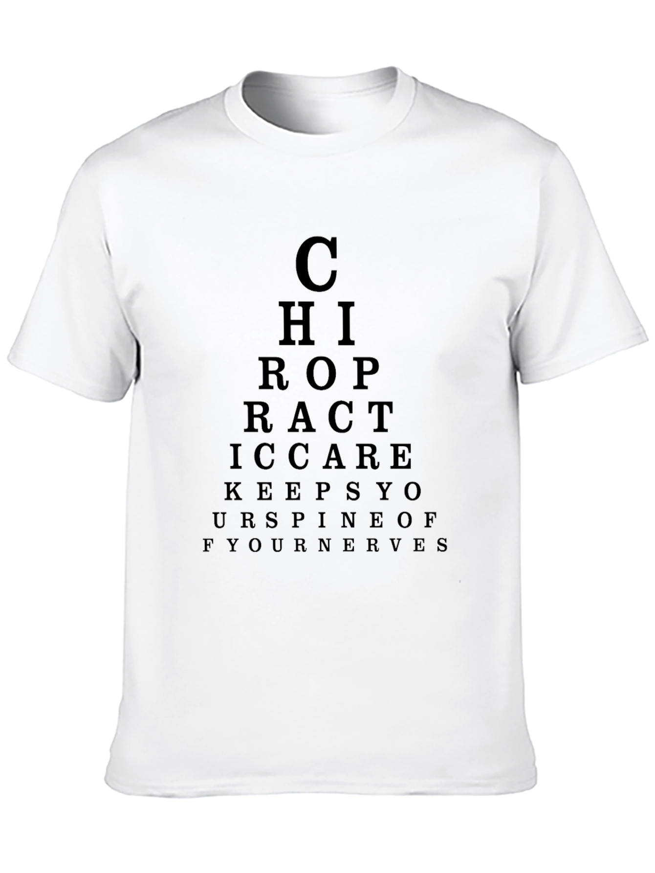Chiropractor Eye Chart T-Shirt - Funny Chiropractic Tee