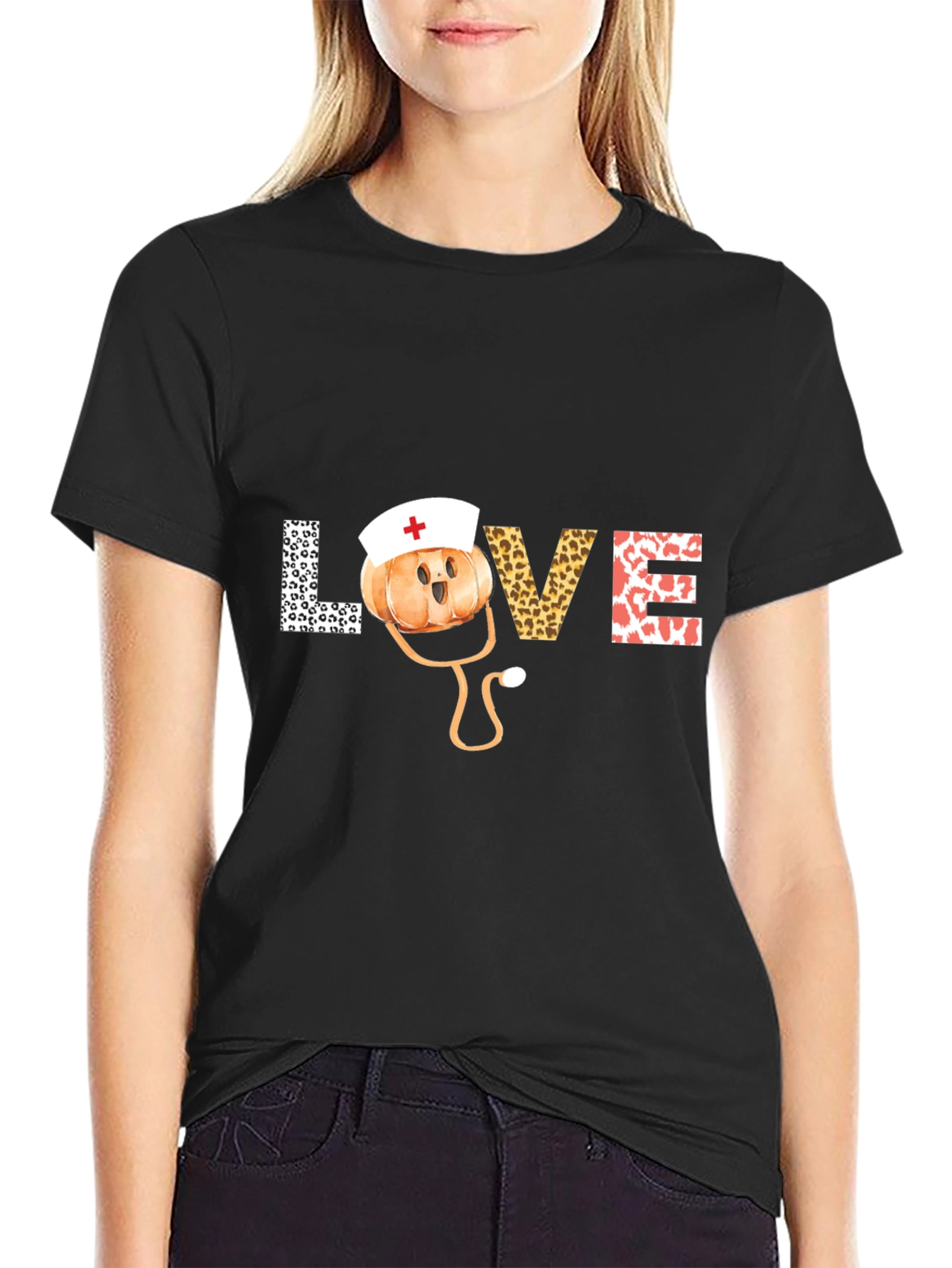 Nurse Pumpkin Love T-Shirt - Fall Healthcare Apparel