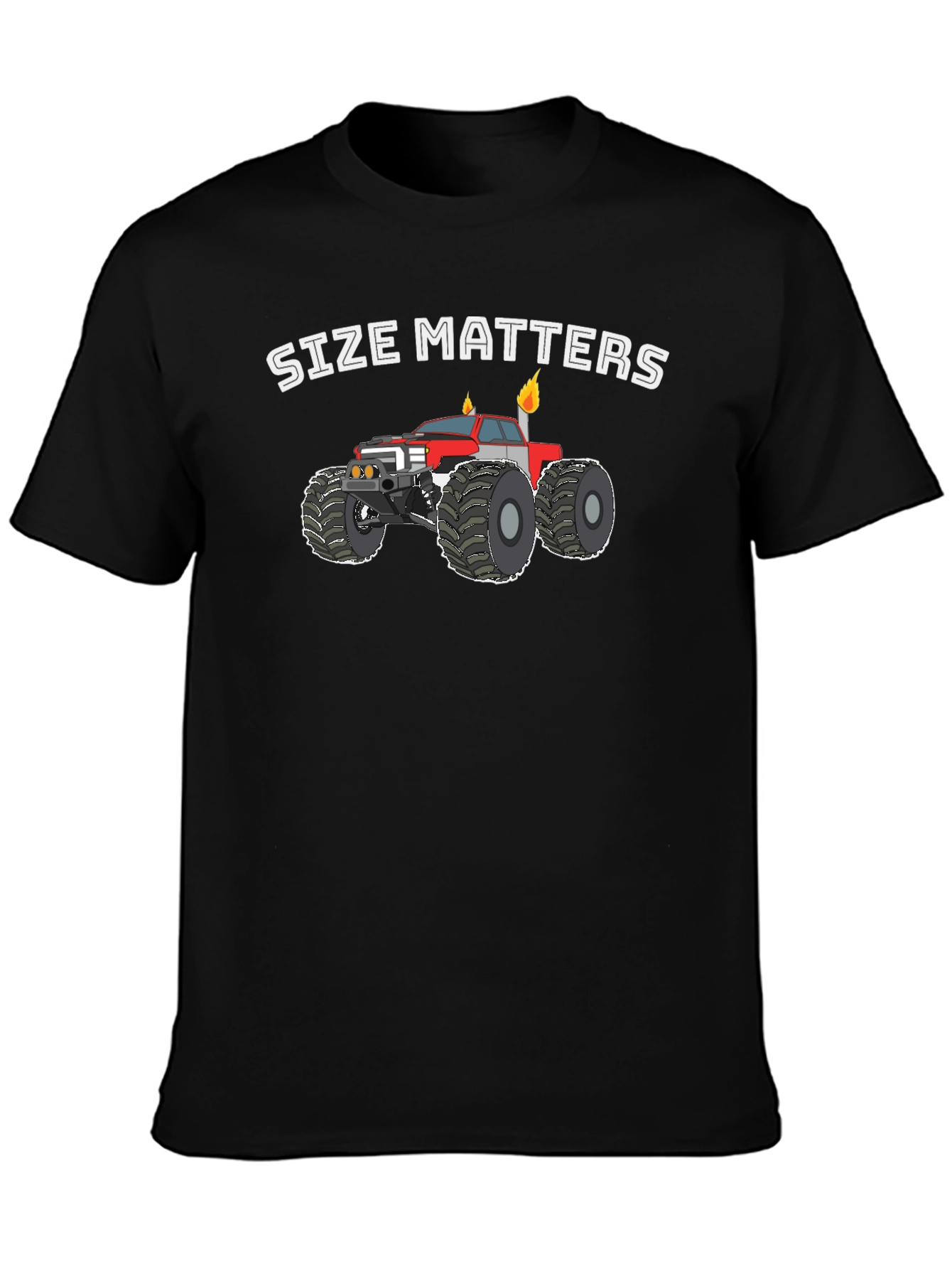 Size Matters Monster Truck Graphic T-Shirt