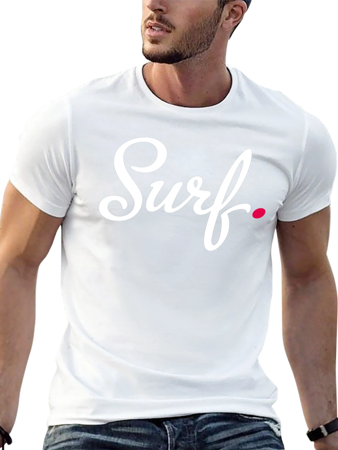 Surf Script Black T-Shirt - Casual Comfort