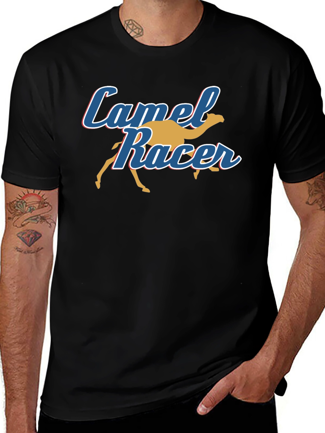 Camel Racer Graphic T-Shirt - Soft Cotton Tee