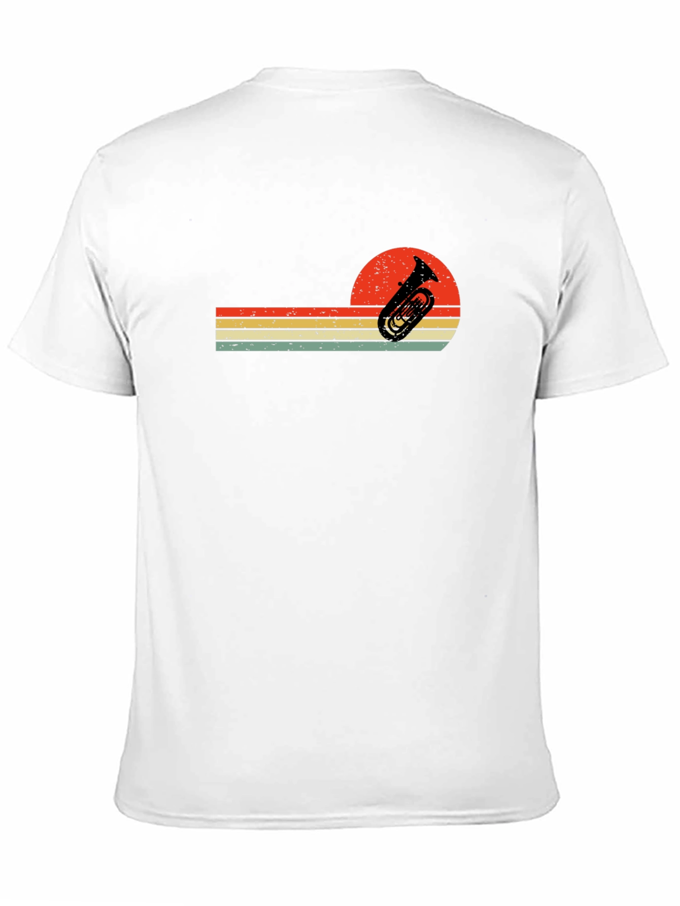Retro Tuba Sunset Graphic Tee - Musician T-Shirt