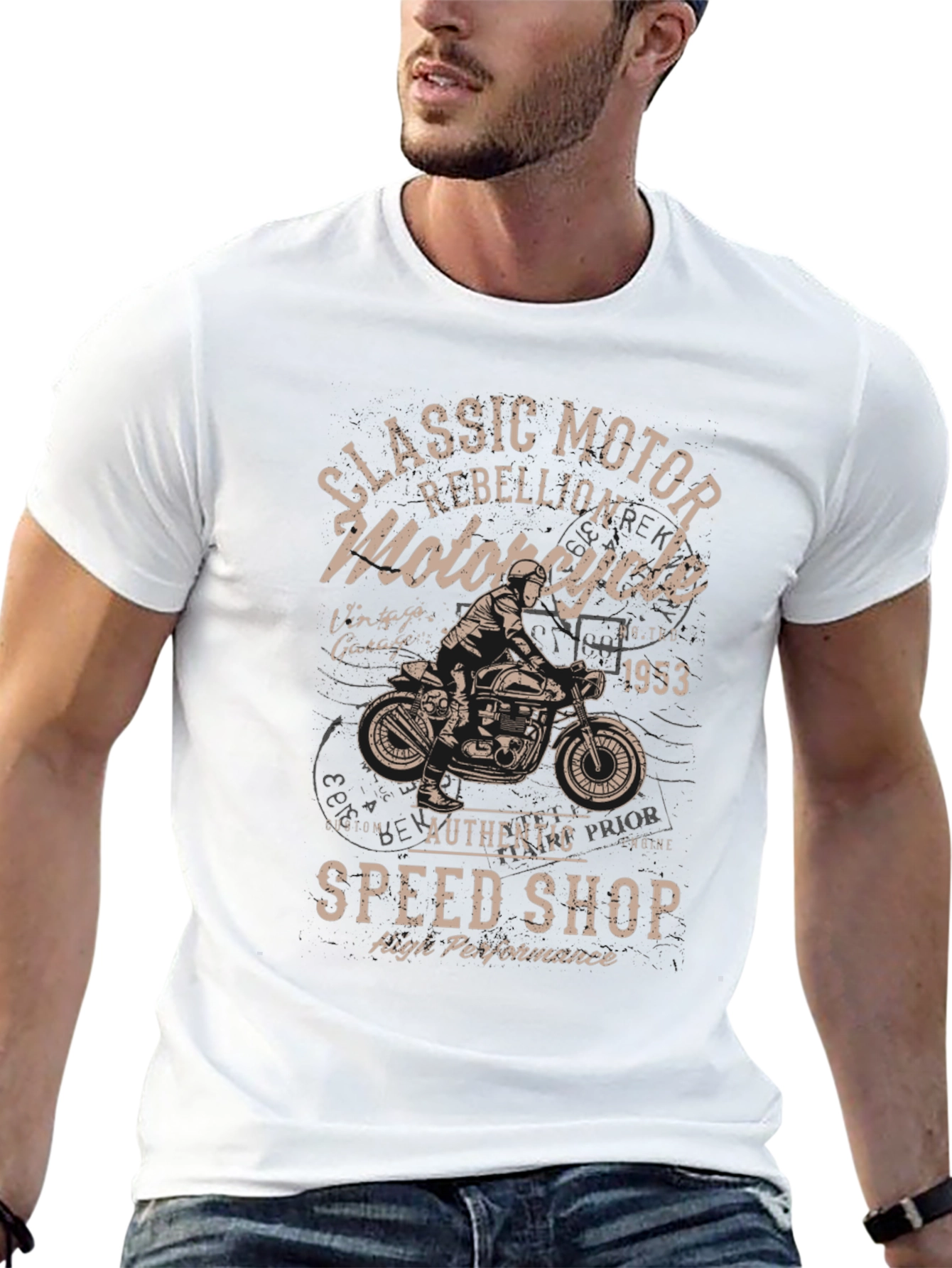 Classic Motor Rebellion Motorcycle T-Shirt