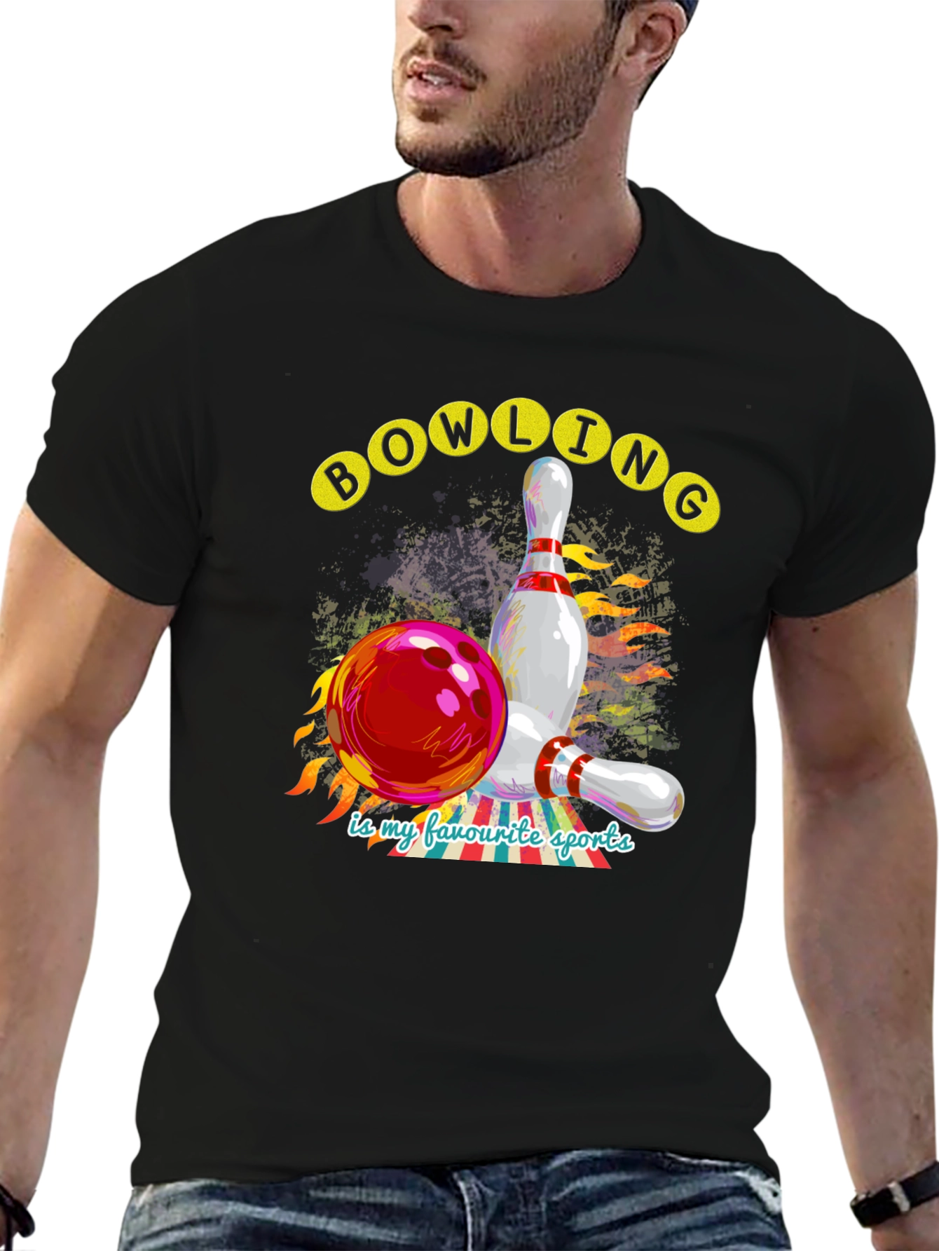 Bowling is My Favorite Sports Graphic Tee