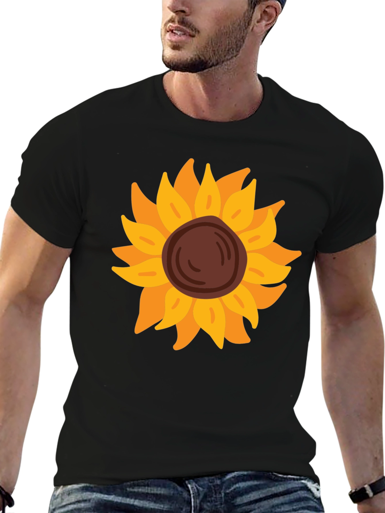 Sunflower Graphic Tee - Black Unisex Shirt