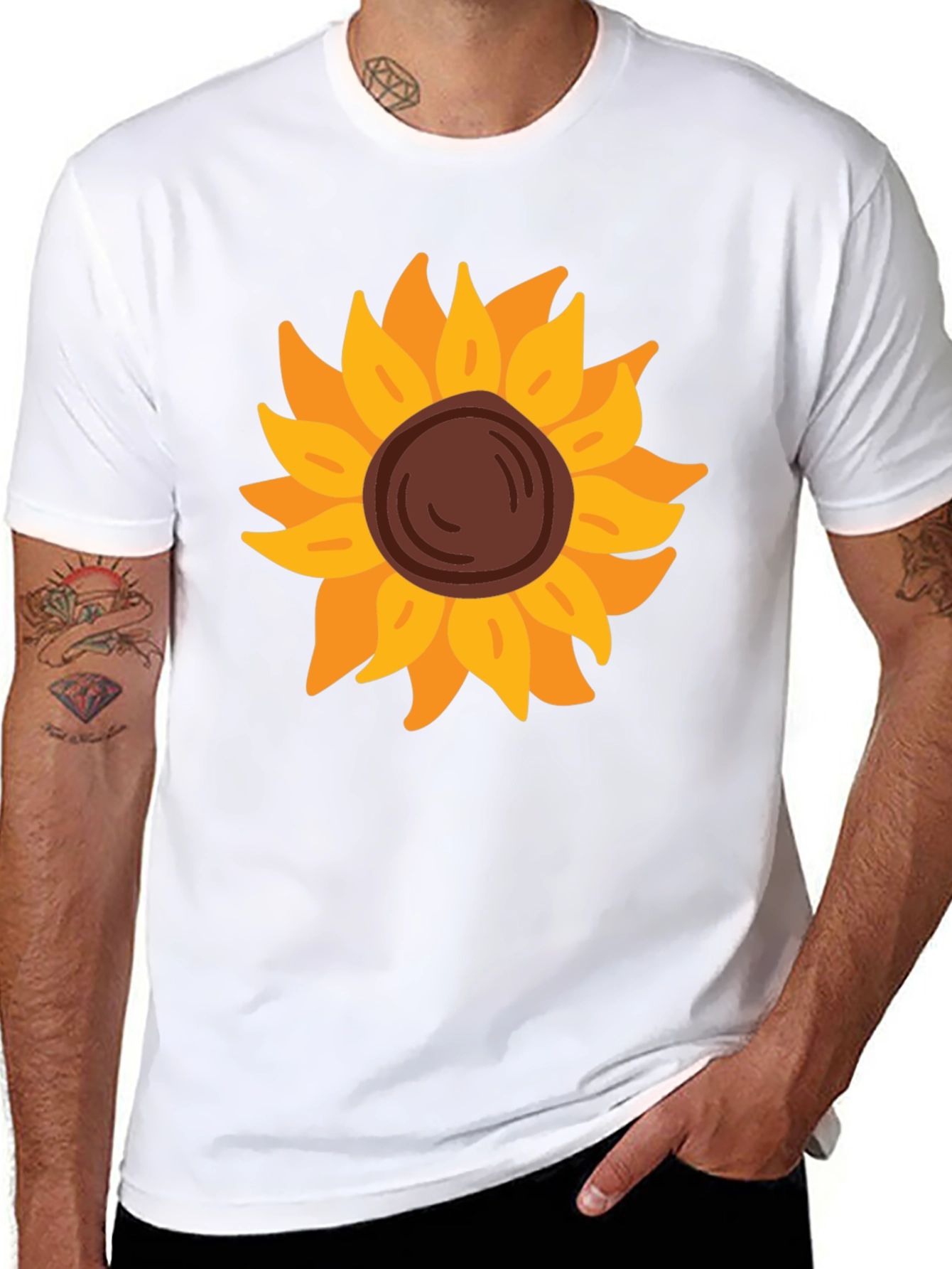 Sunflower Graphic Tee - Black Unisex Shirt