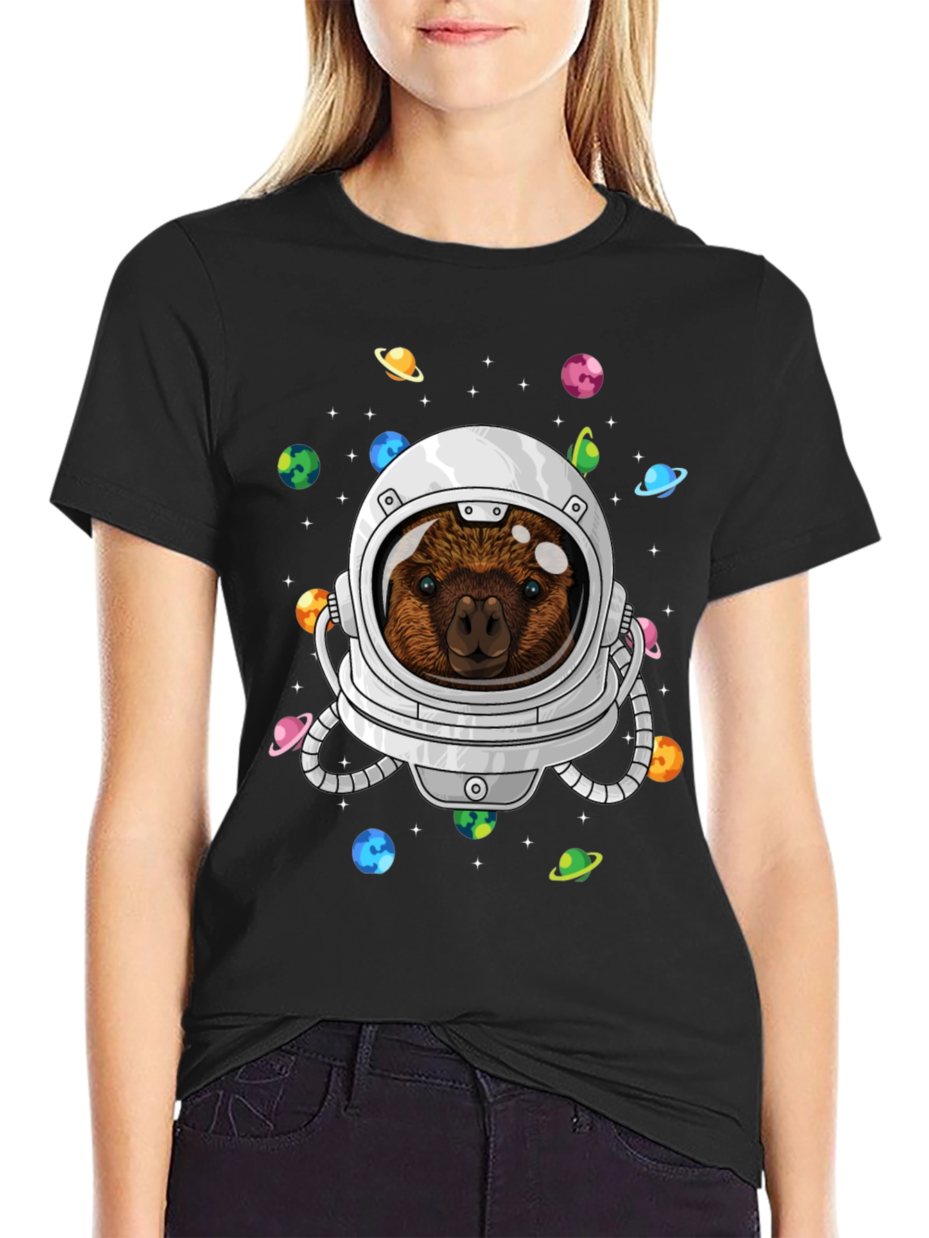 Astronaut Quokka Space T-Shirt