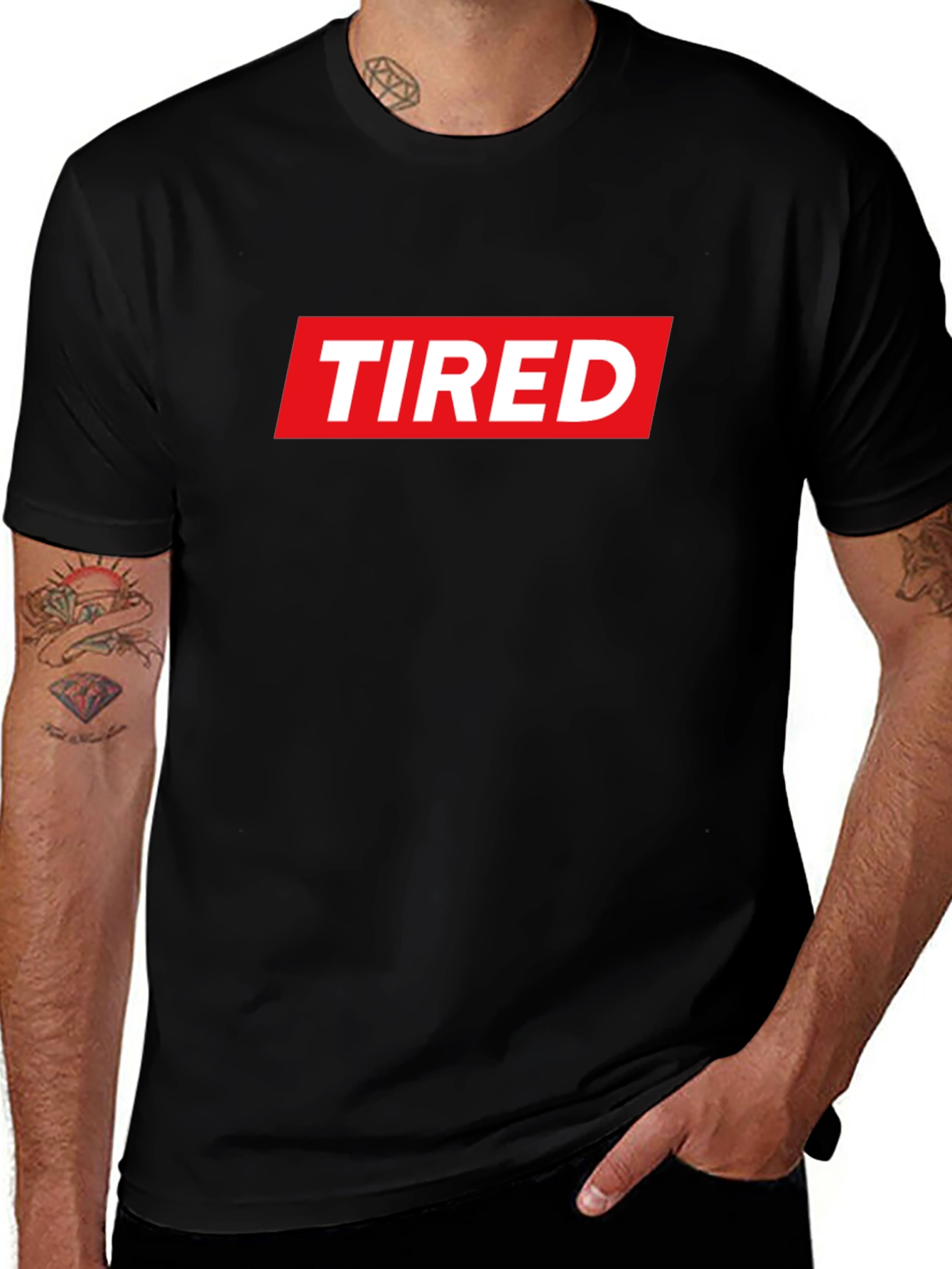 Tired Graphic Tee - Streetwear Style