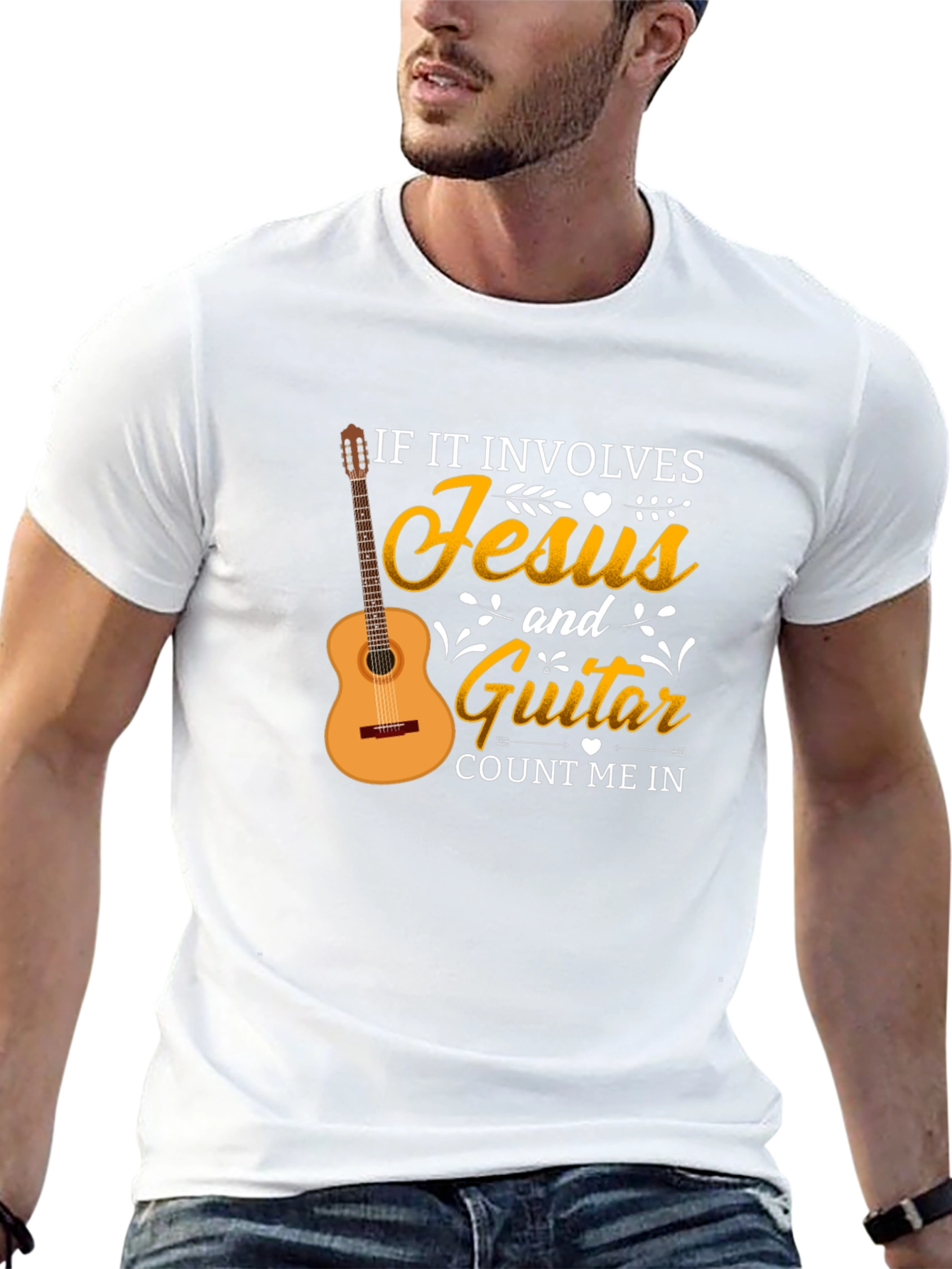Jesus and Guitar T-Shirt - Christian Music Lover Tee
