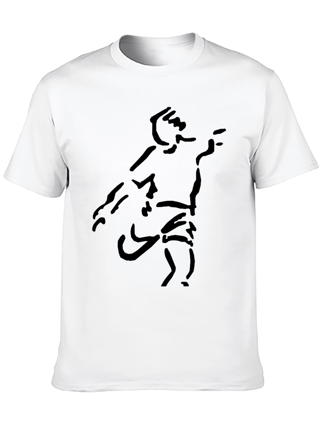 Abstract Figure Black Tee