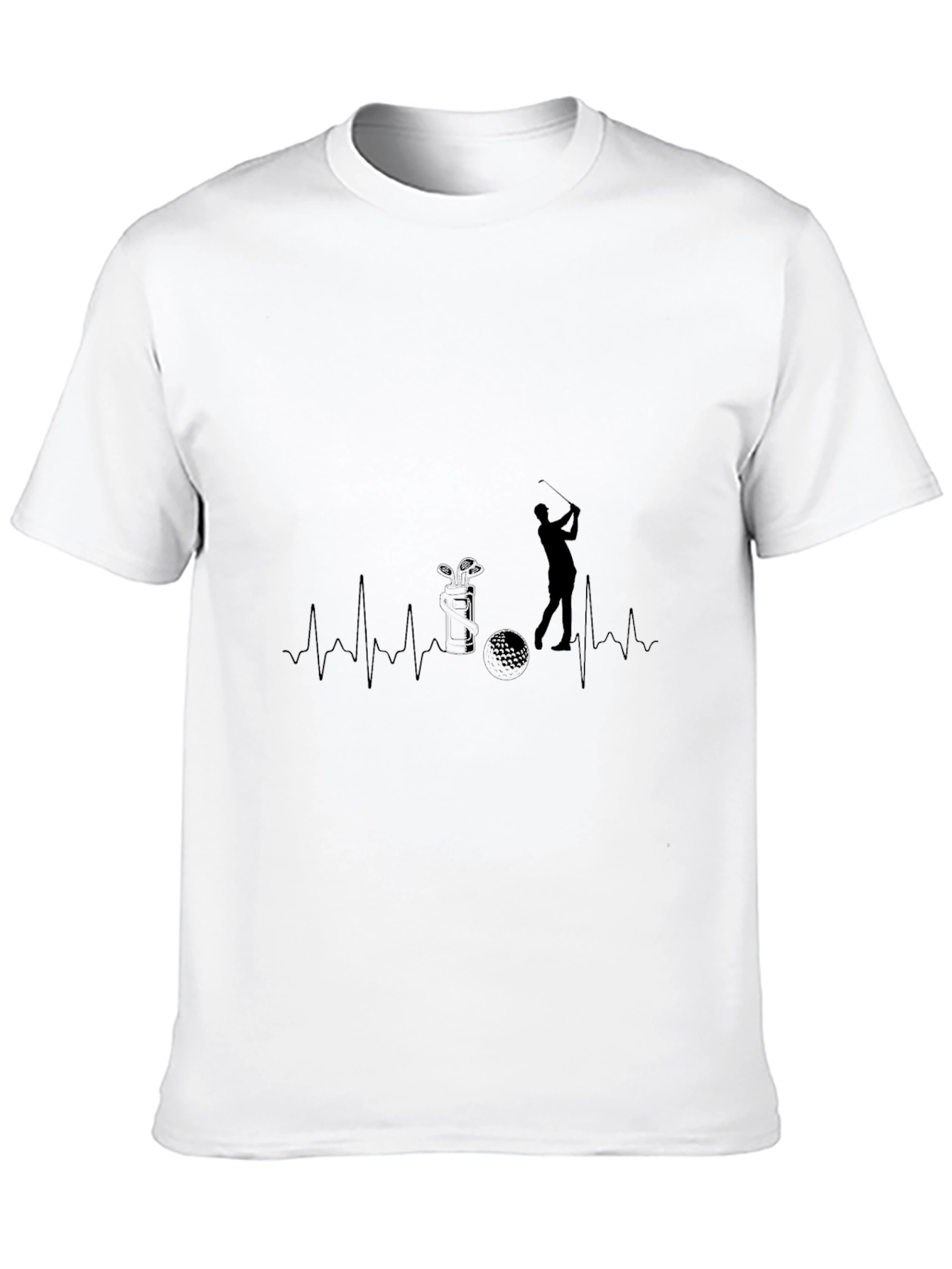 Golf Heartbeat T-Shirt - Golfer Gift