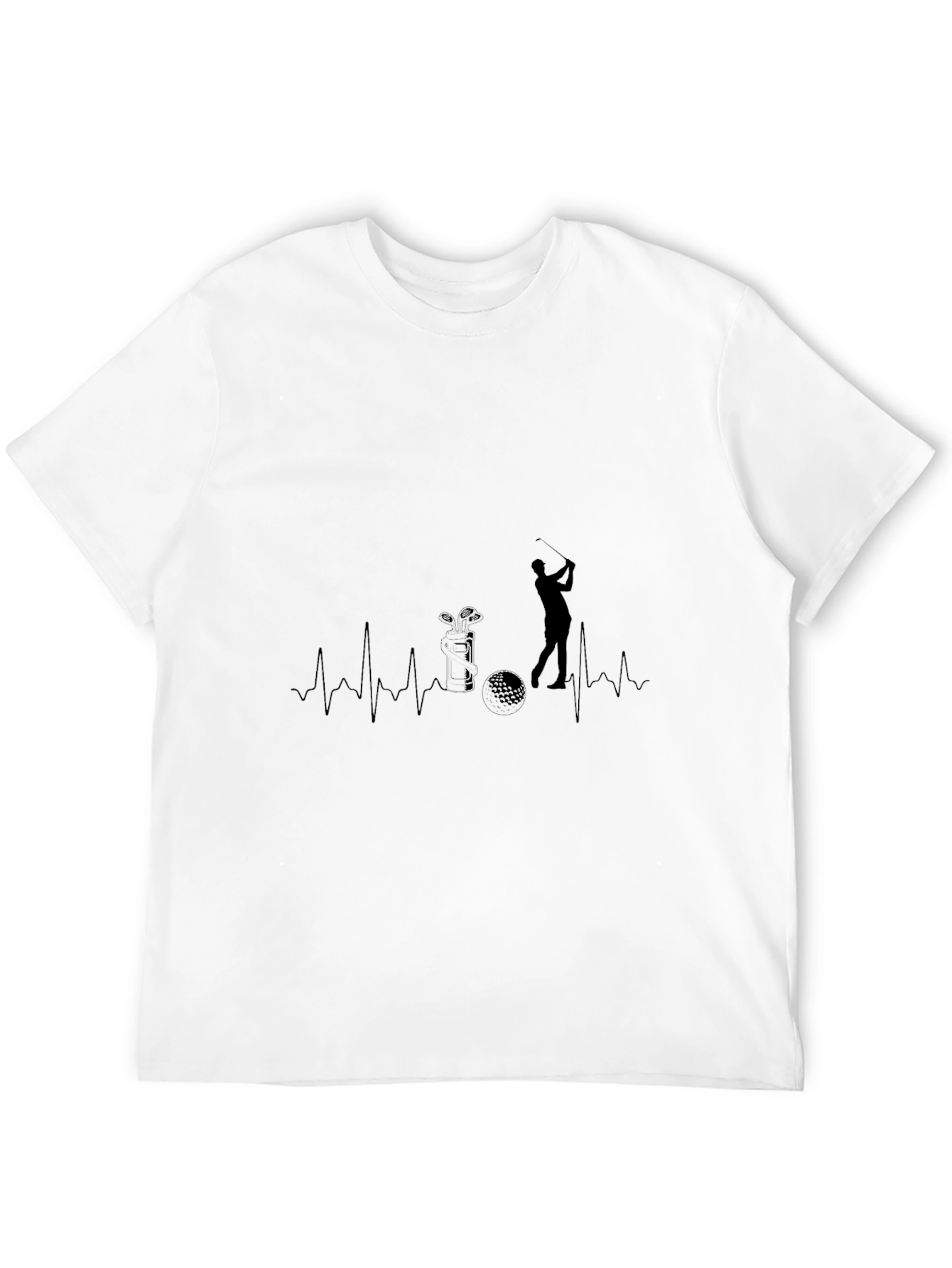 Golf Heartbeat T-Shirt - Golfer Gift