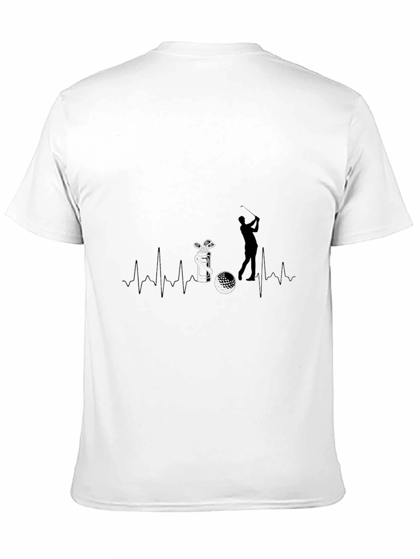 Golf Heartbeat T-Shirt - Golfer Gift