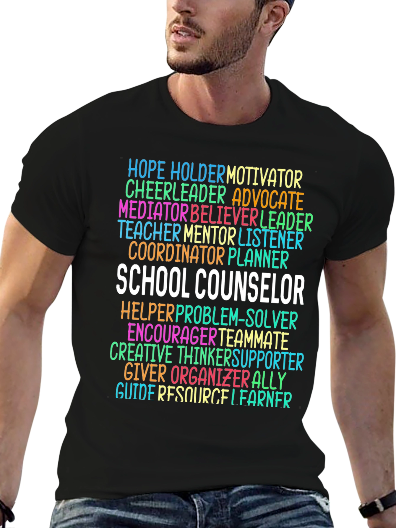 School Counselor Word Art T-Shirt