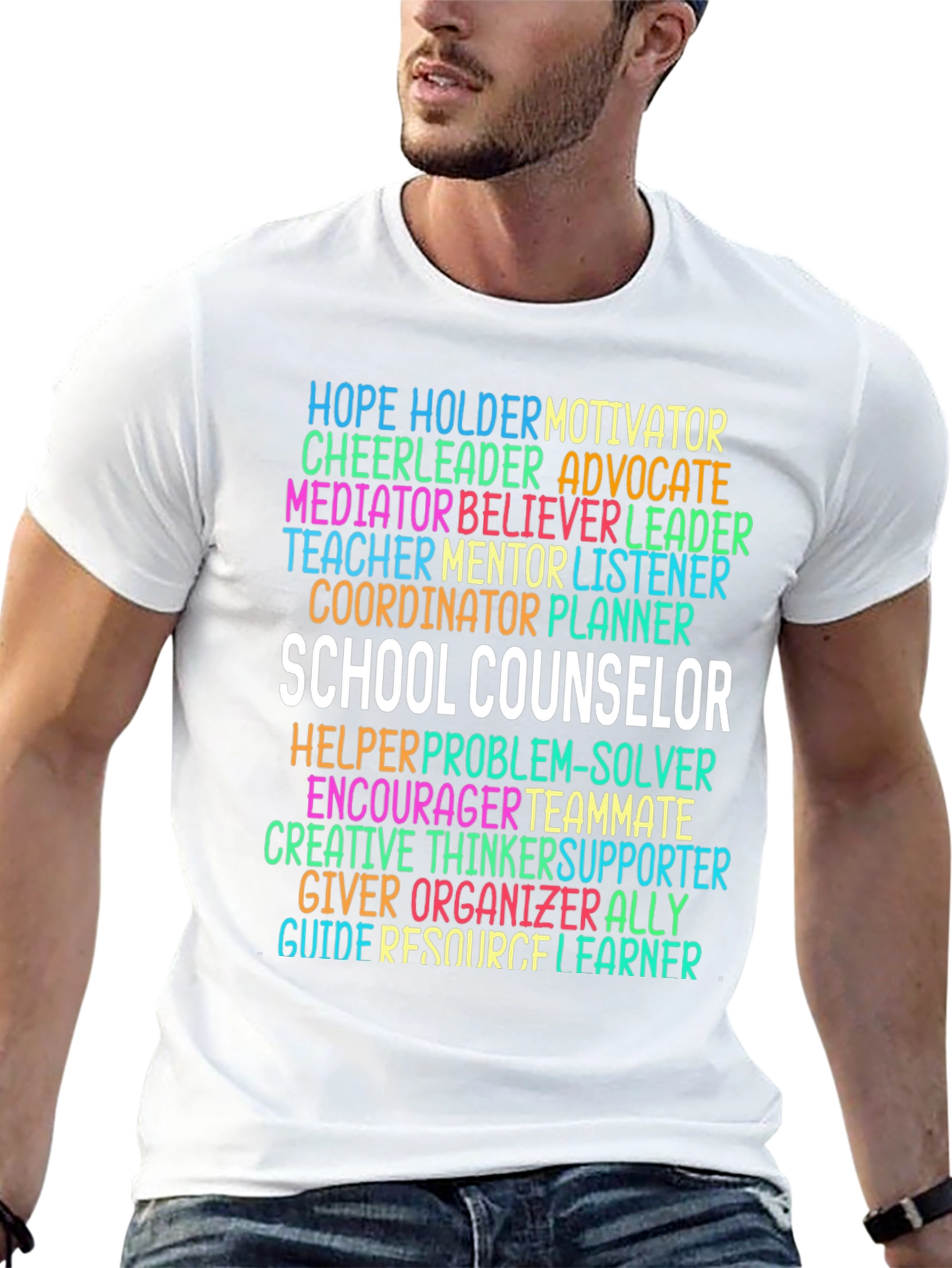 School Counselor Word Art T-Shirt