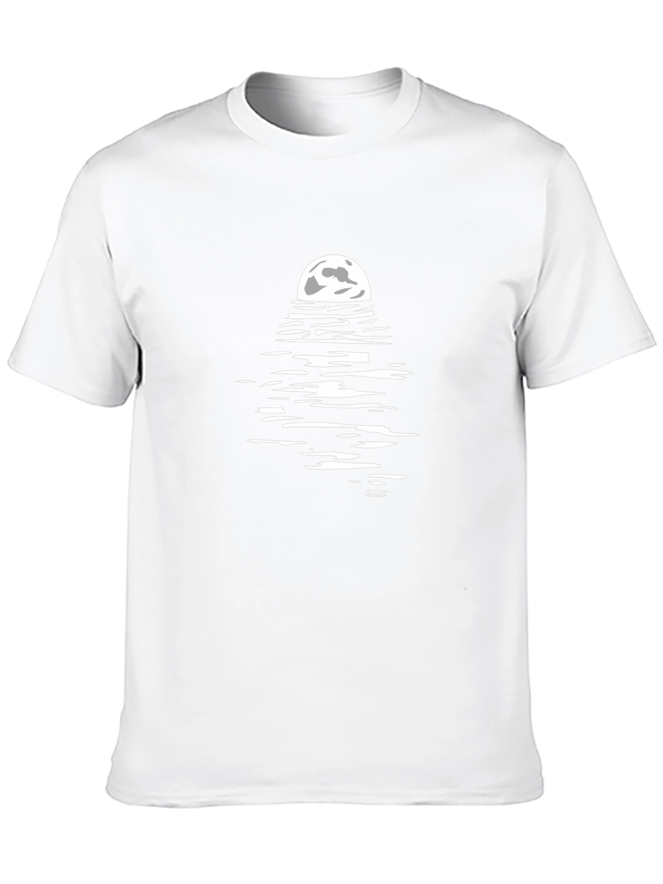 Moon Reflection Graphic Tee - Stylish Black T-Shirt