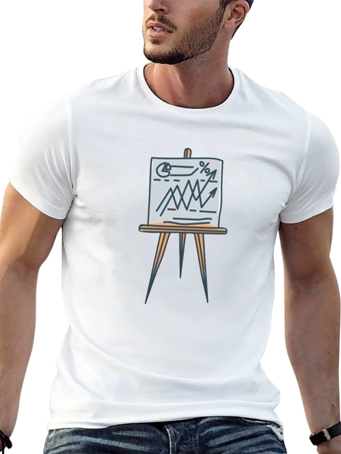 Business Graph Tee - Trendy Casual Wear
