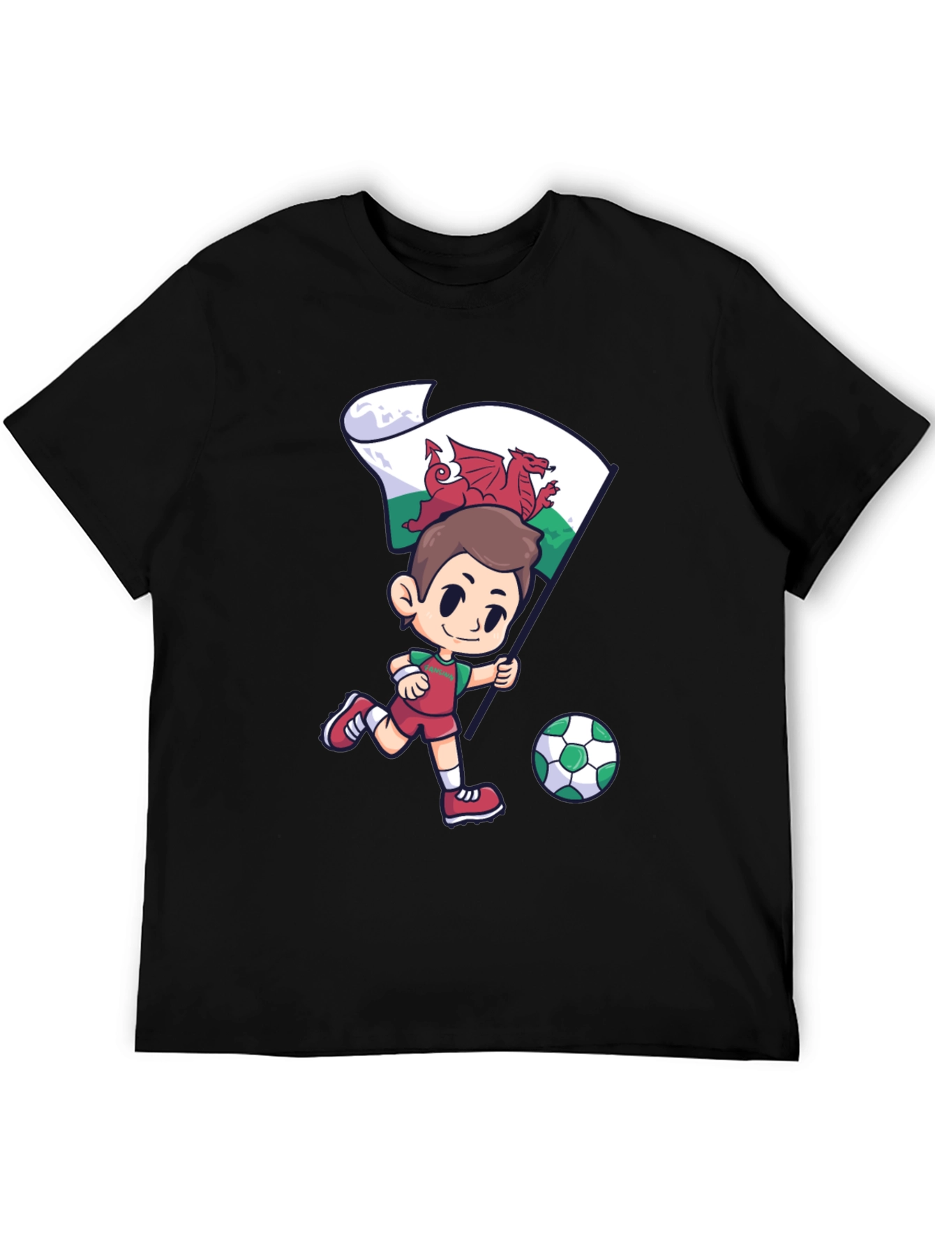 Wales Football Fan T-Shirt - Dragon Soccer