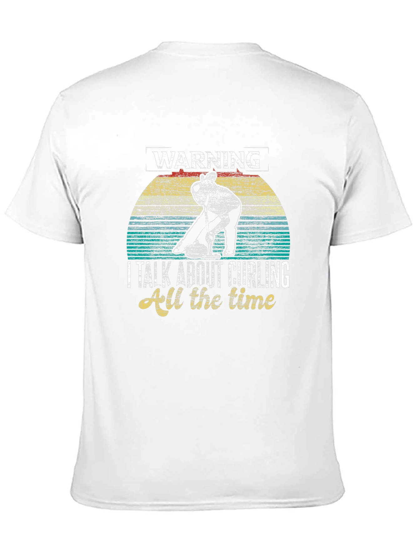 Warning: Curling All The Time Graphic T-Shirt