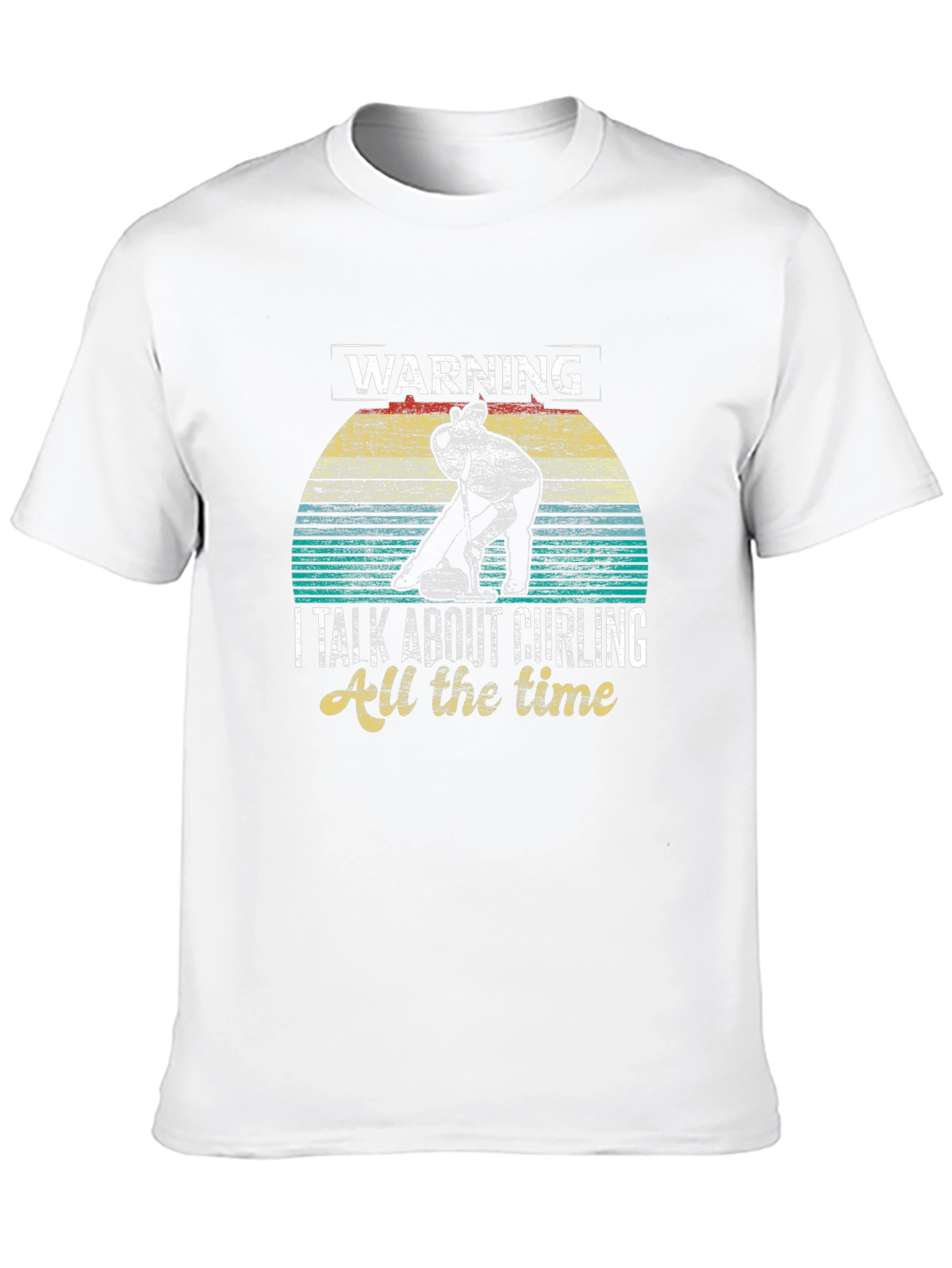 Warning: Curling All The Time Graphic T-Shirt