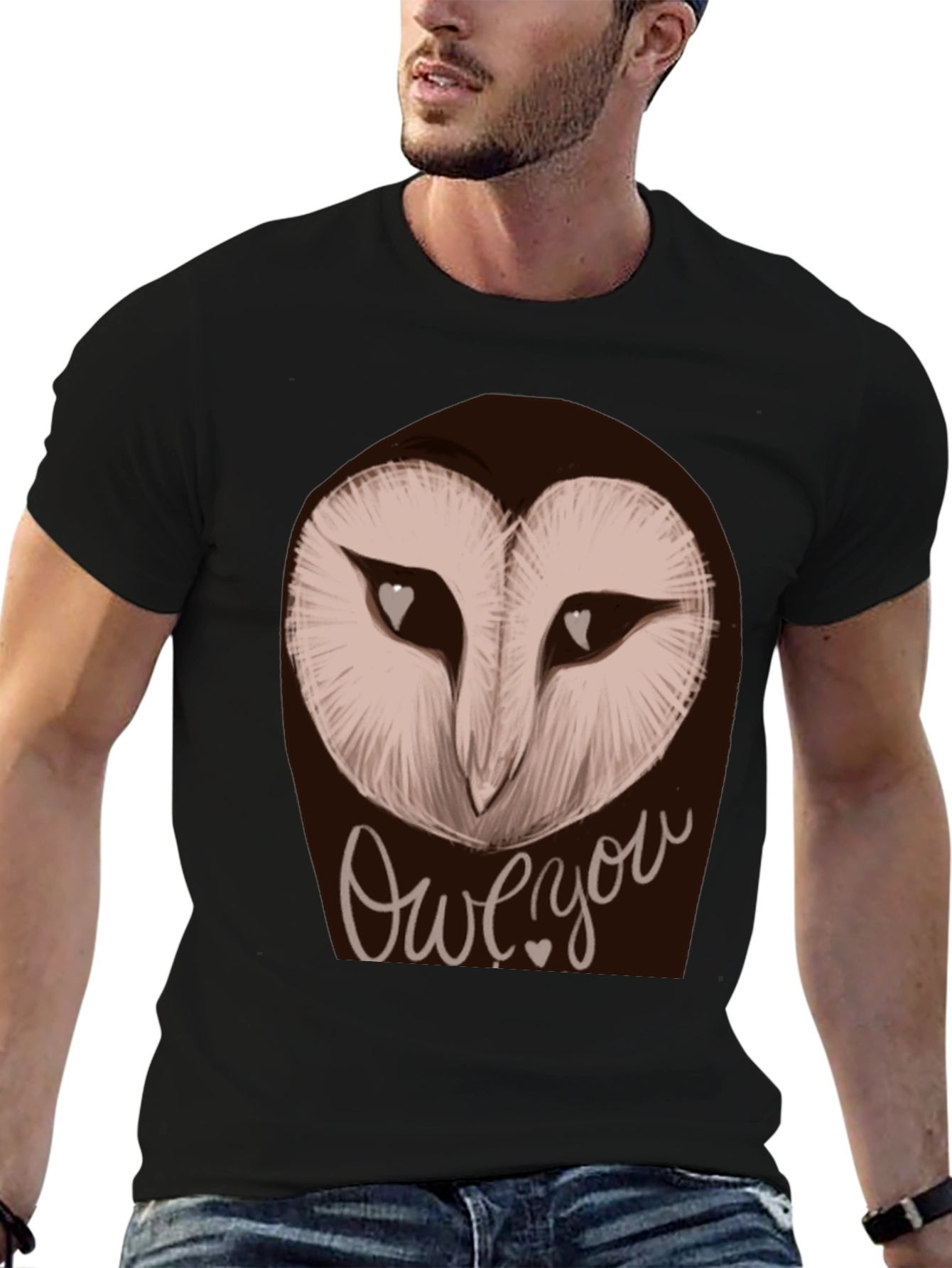Owe You Owl Graphic Tee - Black Unisex T-Shirt
