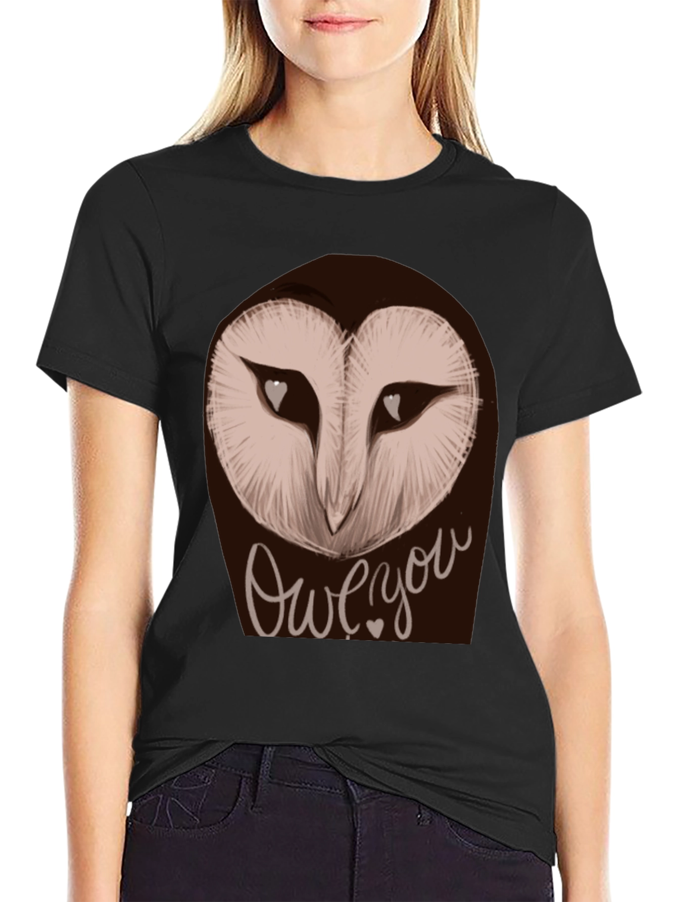 Owe You Owl Graphic Tee - Black Unisex T-Shirt