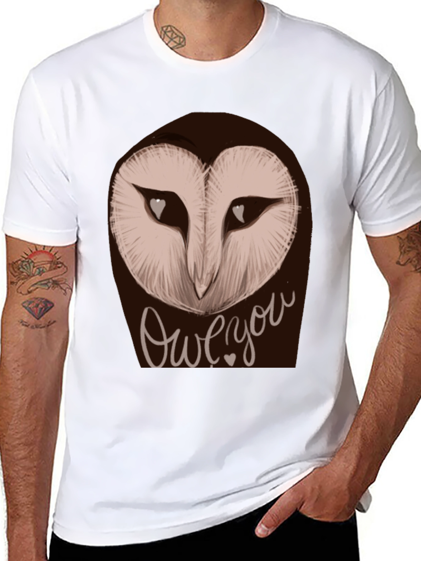 Owe You Owl Graphic Tee - Black Unisex T-Shirt